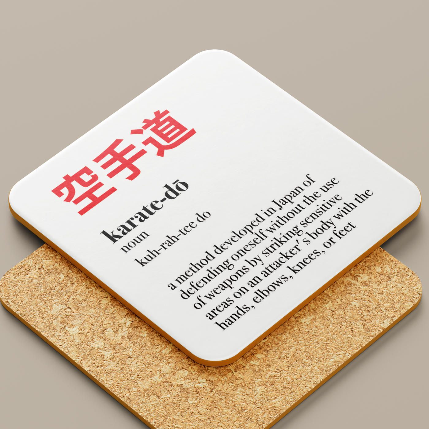 Karate Definition Coaster