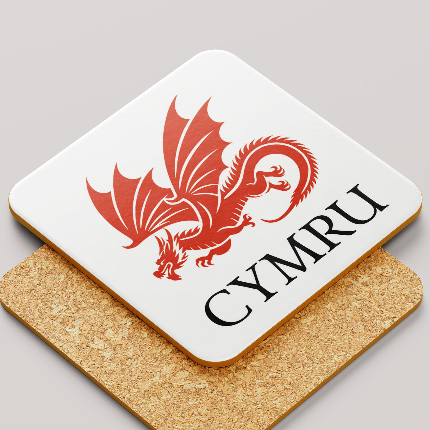 Flaming Welsh Dragon Coaster
