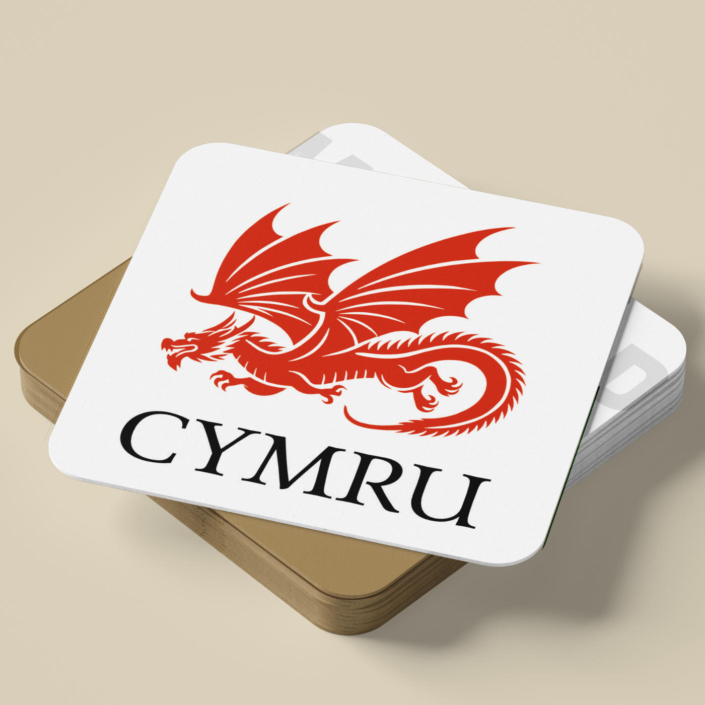 Flaming Welsh Dragon Coaster