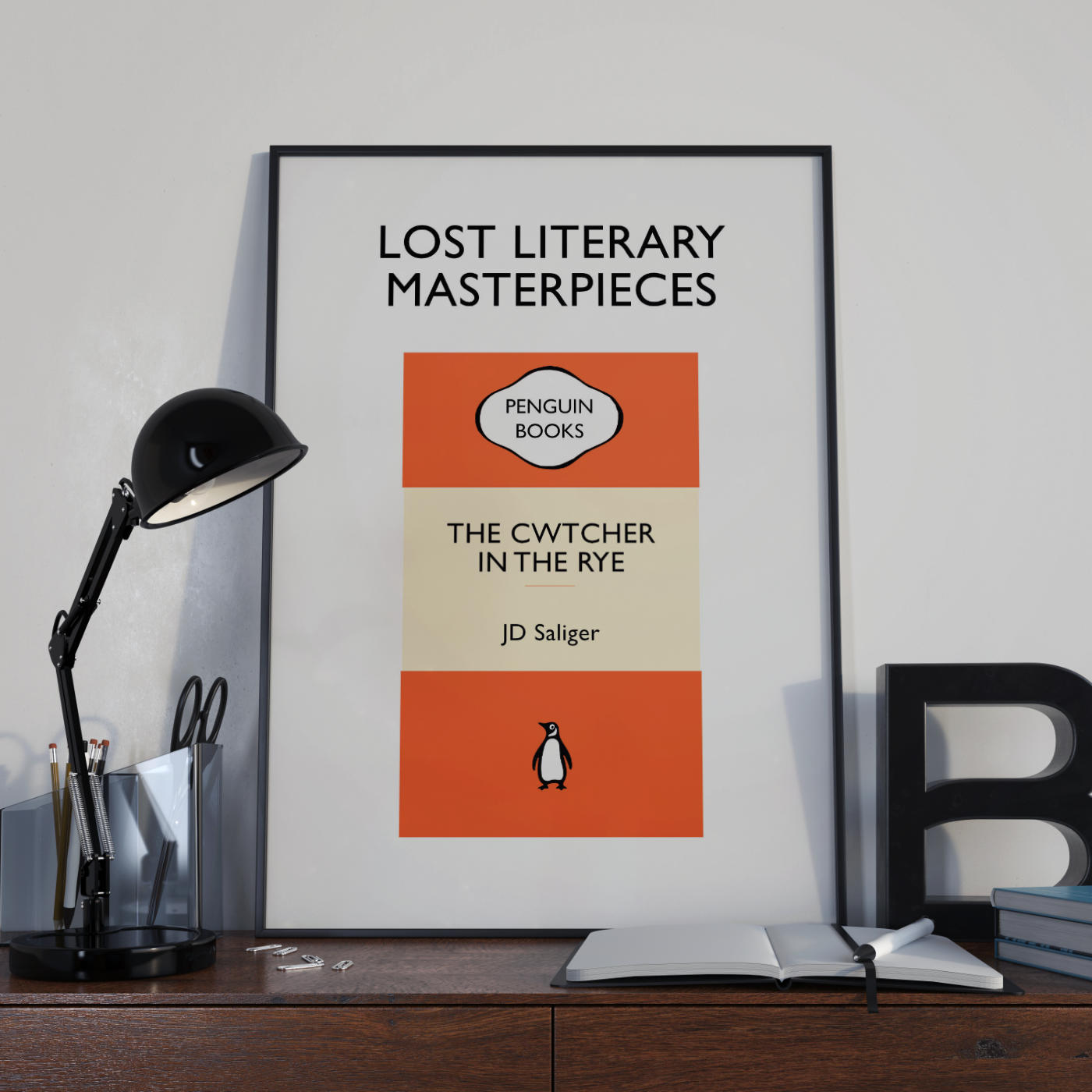 JD Salinger 'The Cwtcher in the Rye' Poster