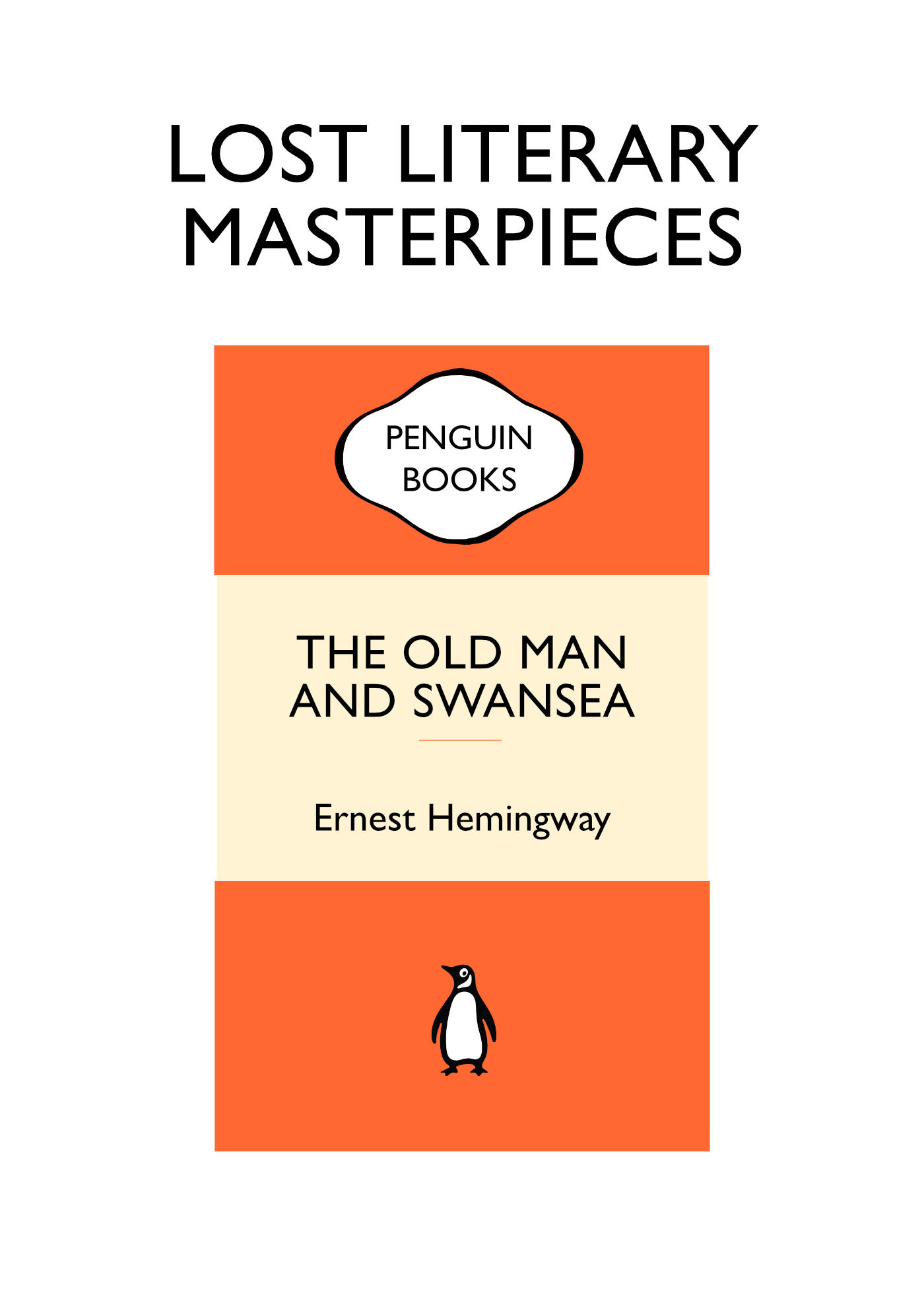 Ernest Hemingway 'The Old Man and Swansea' Poster.