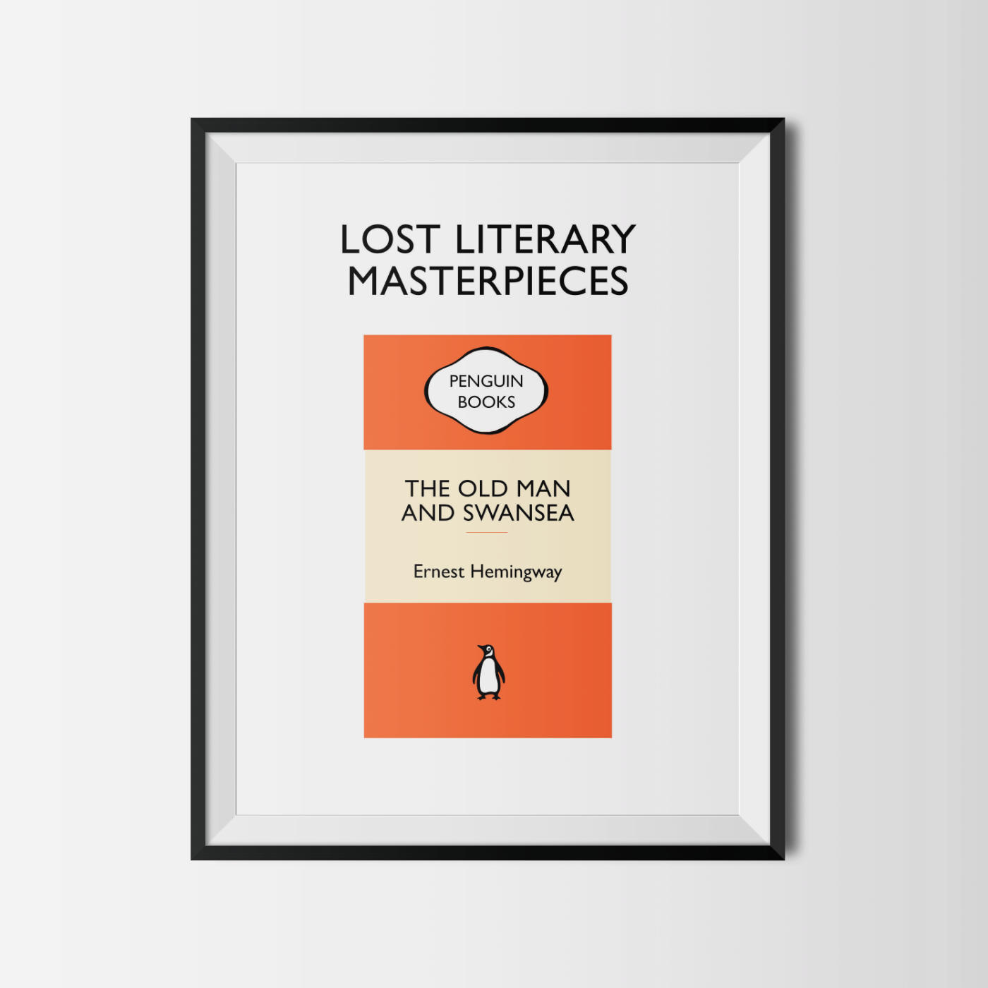 Ernest Hemingway 'The Old Man and Swansea' Poster.