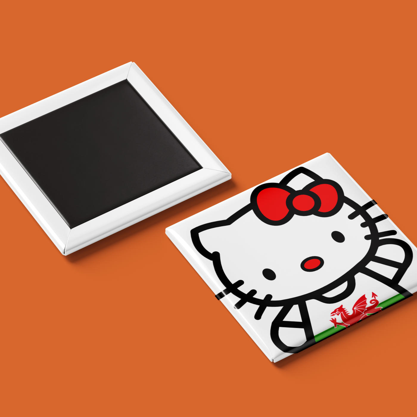Welsh Girl Hello Kitty Fridge Magnet