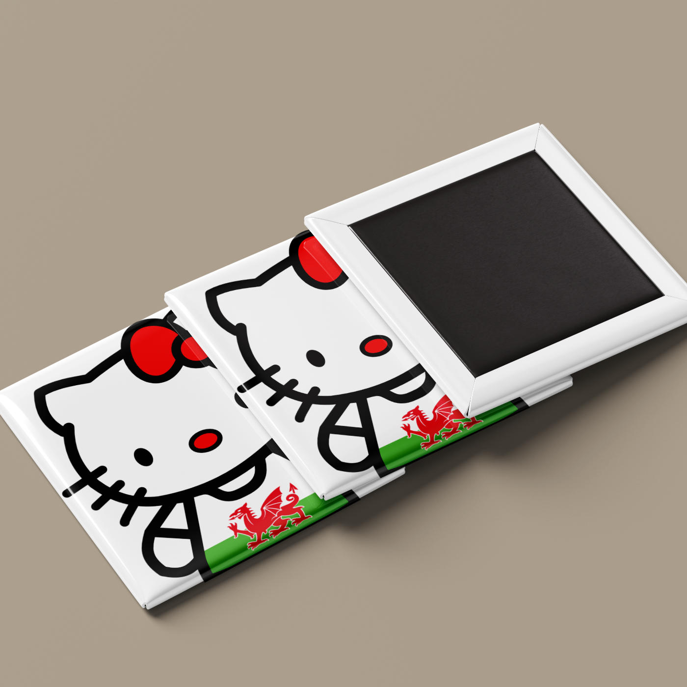 Welsh Girl Hello Kitty Fridge Magnet