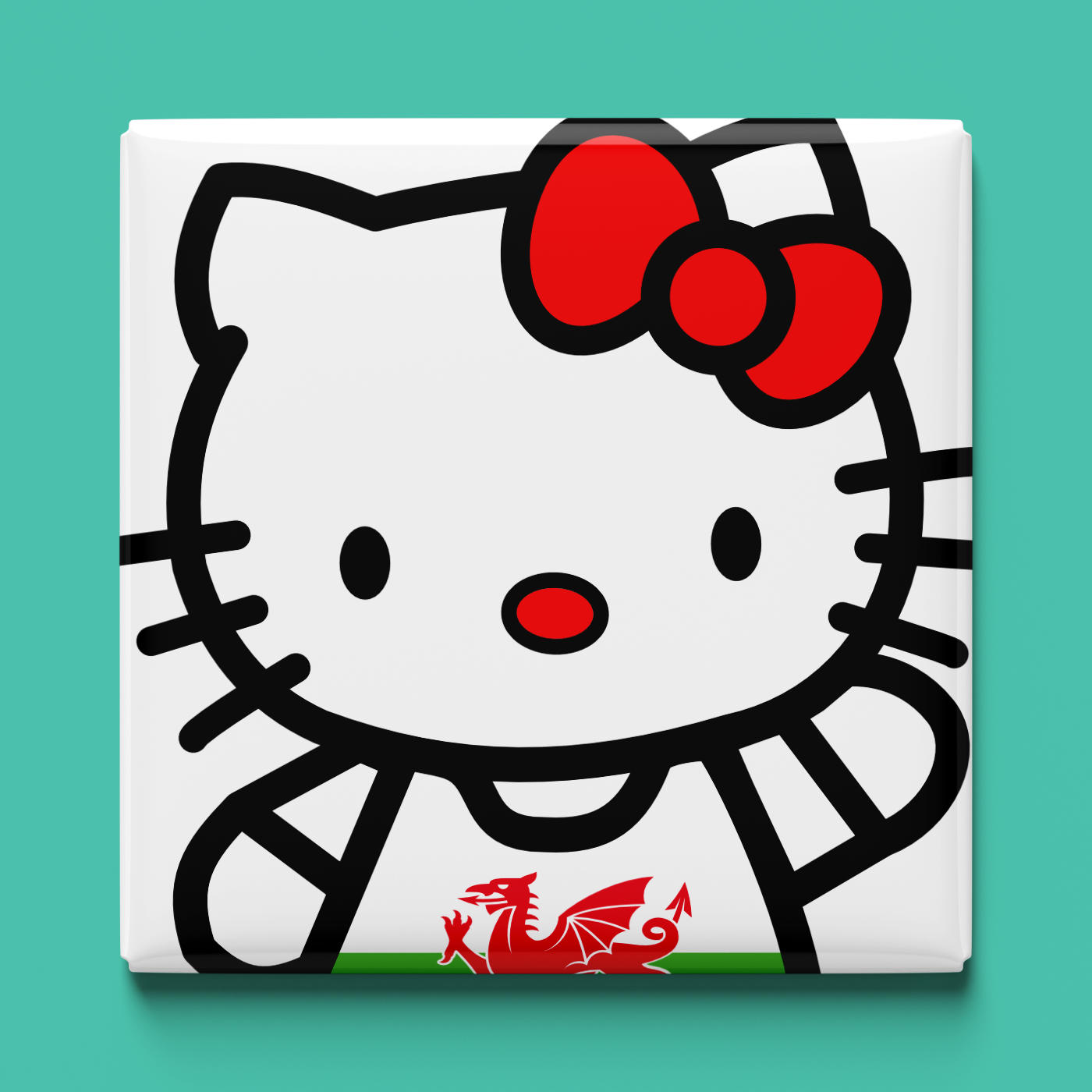 Welsh Girl Hello Kitty Fridge Magnet