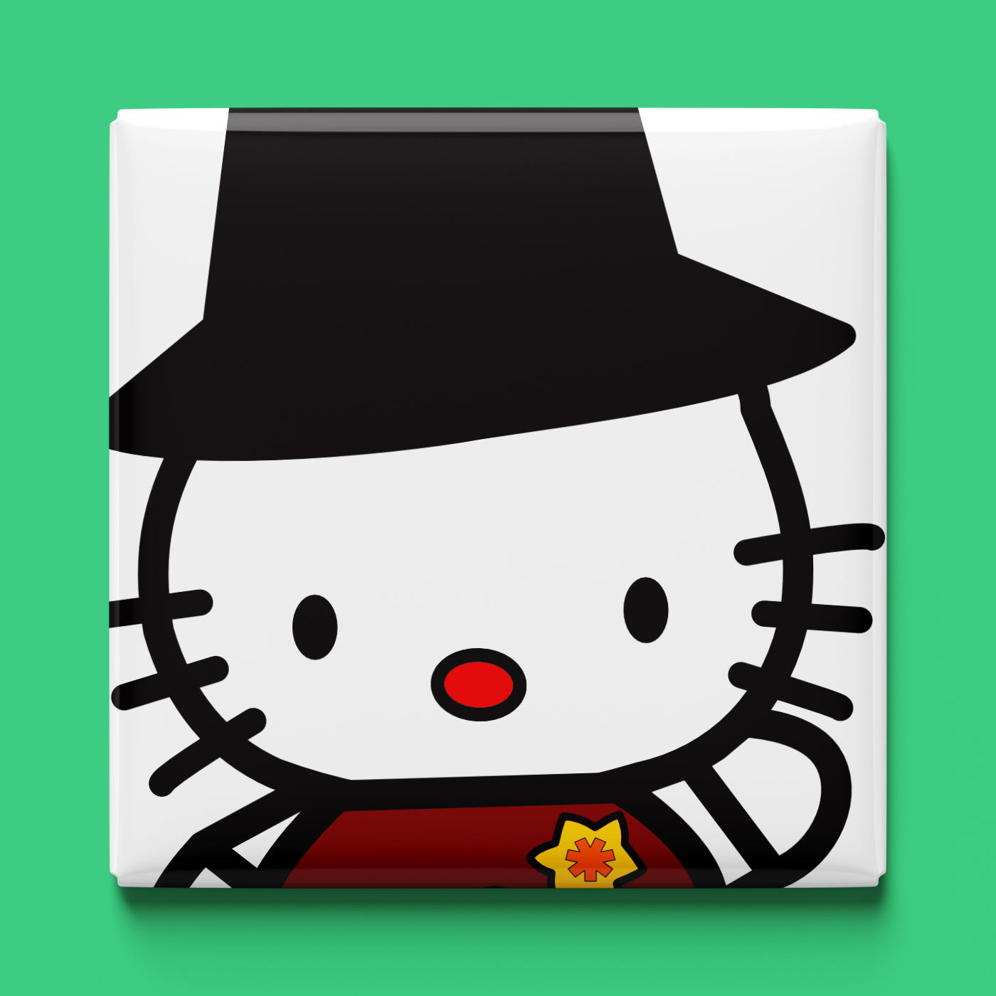 Welsh Lady Hello Kitty Fridge Magnet