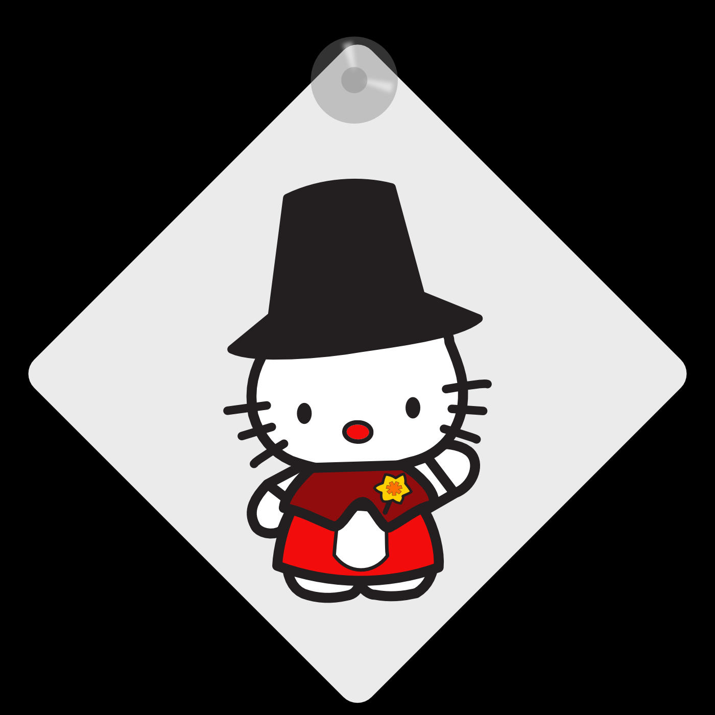 Welsh Lady Kitty Car Sign or Sticker