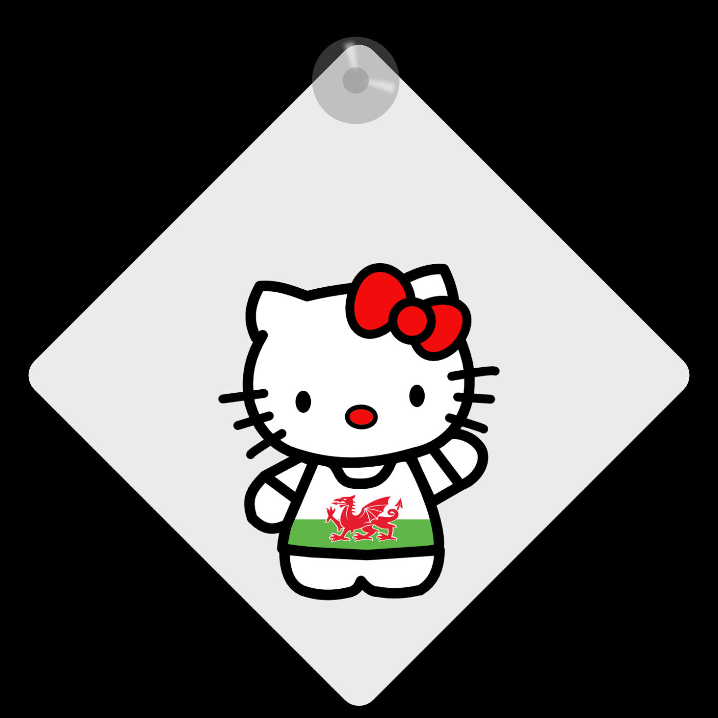 Welsh Girl Kitty Car Sign or Sticker