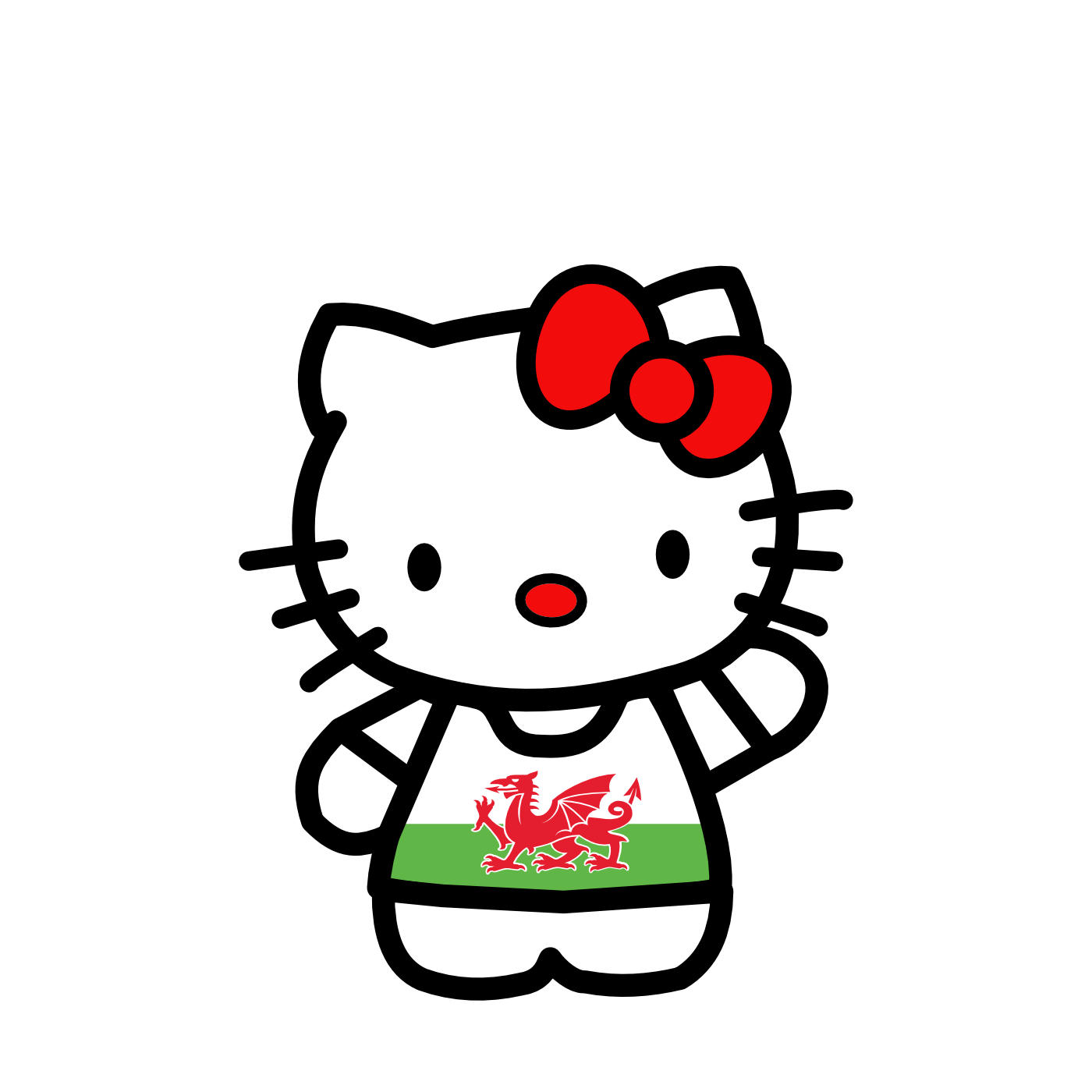 Welsh Girl Kitty Car Sign or Sticker