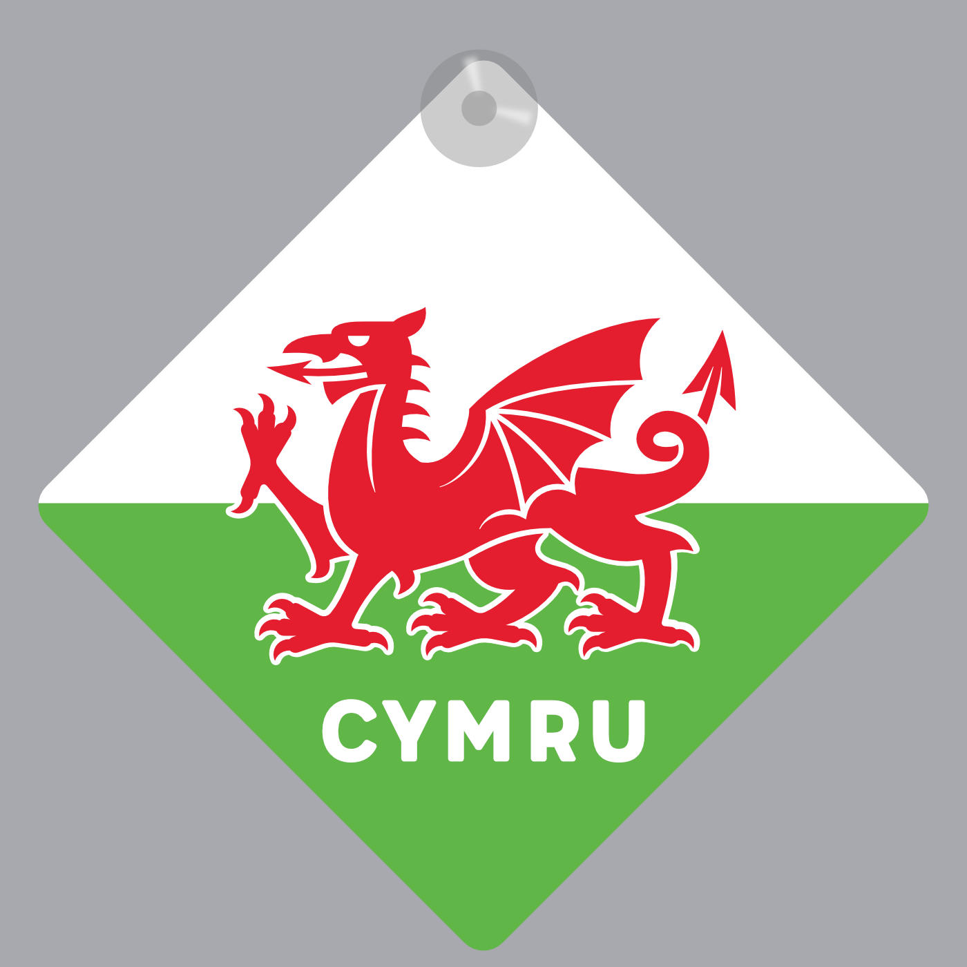 Welsh Red Dragon Cymru Car Sign or Sticker
