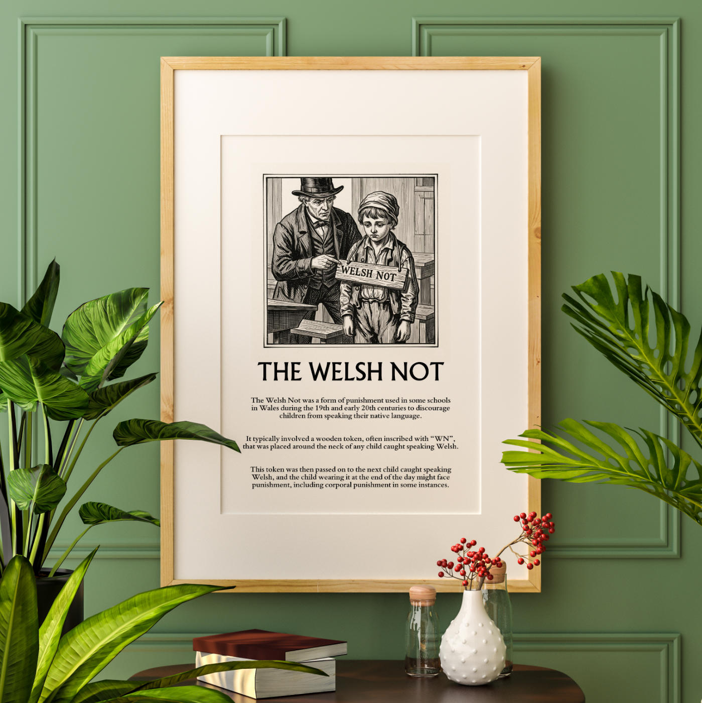 Poster explaining the cruel practice of The Welsh Not