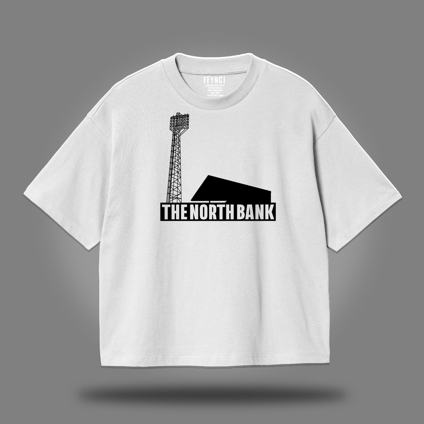 New High Contrast Design The North Bank T Shirt Black Vetch Field Fron Only