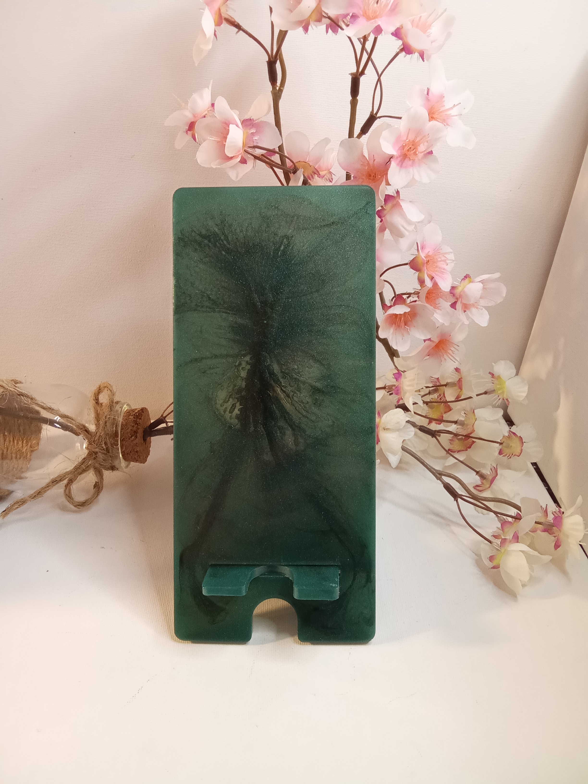 Support de téléphone vert 