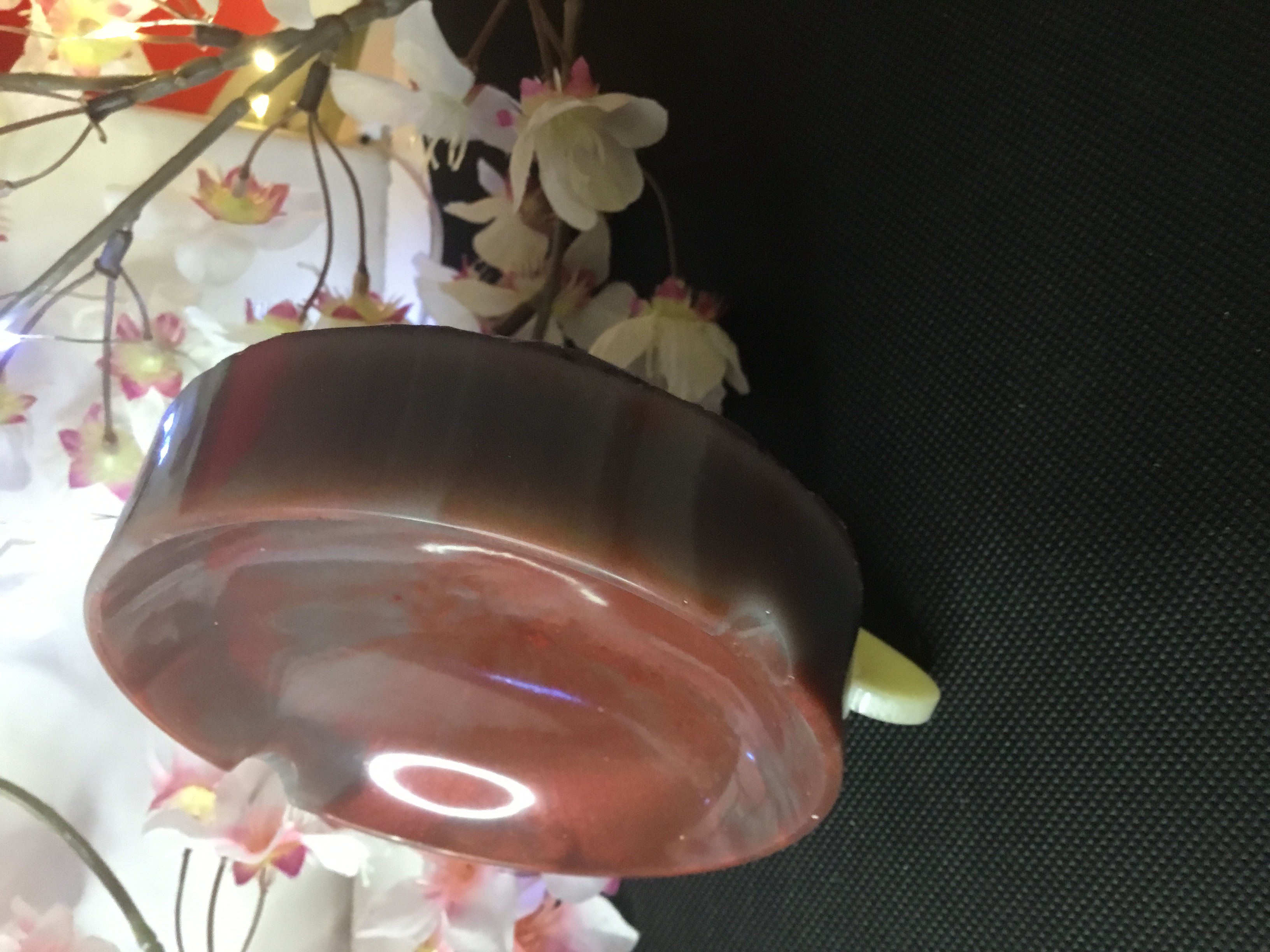 Cendrier rond gris bordeau