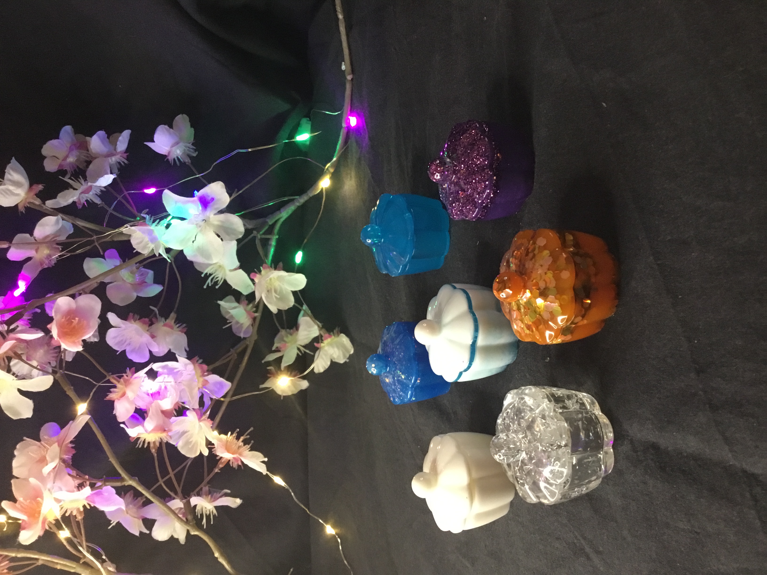 Boîte à dent de lait bleu pailleté 