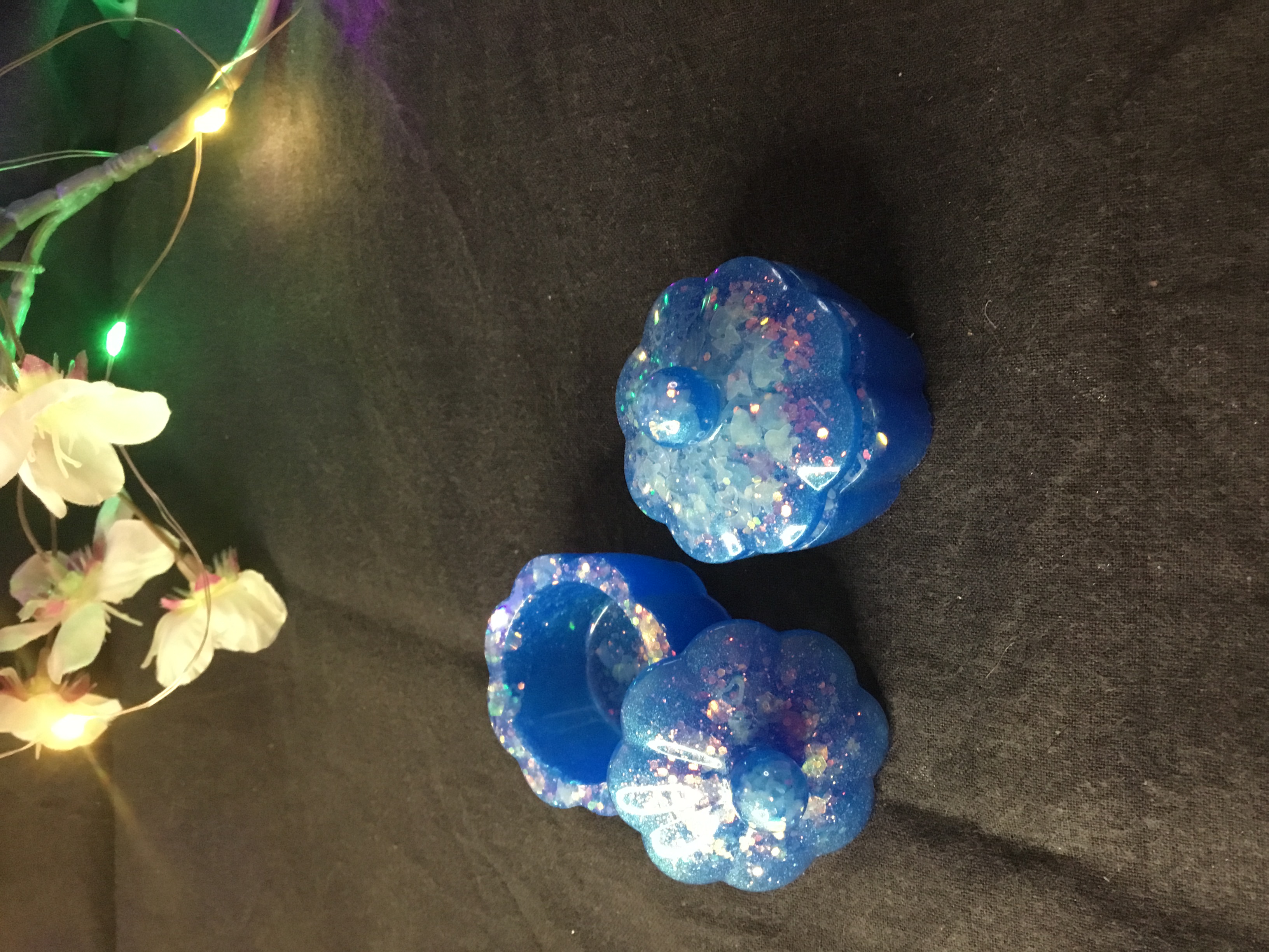 Boîte à dent de lait bleu pailleté 