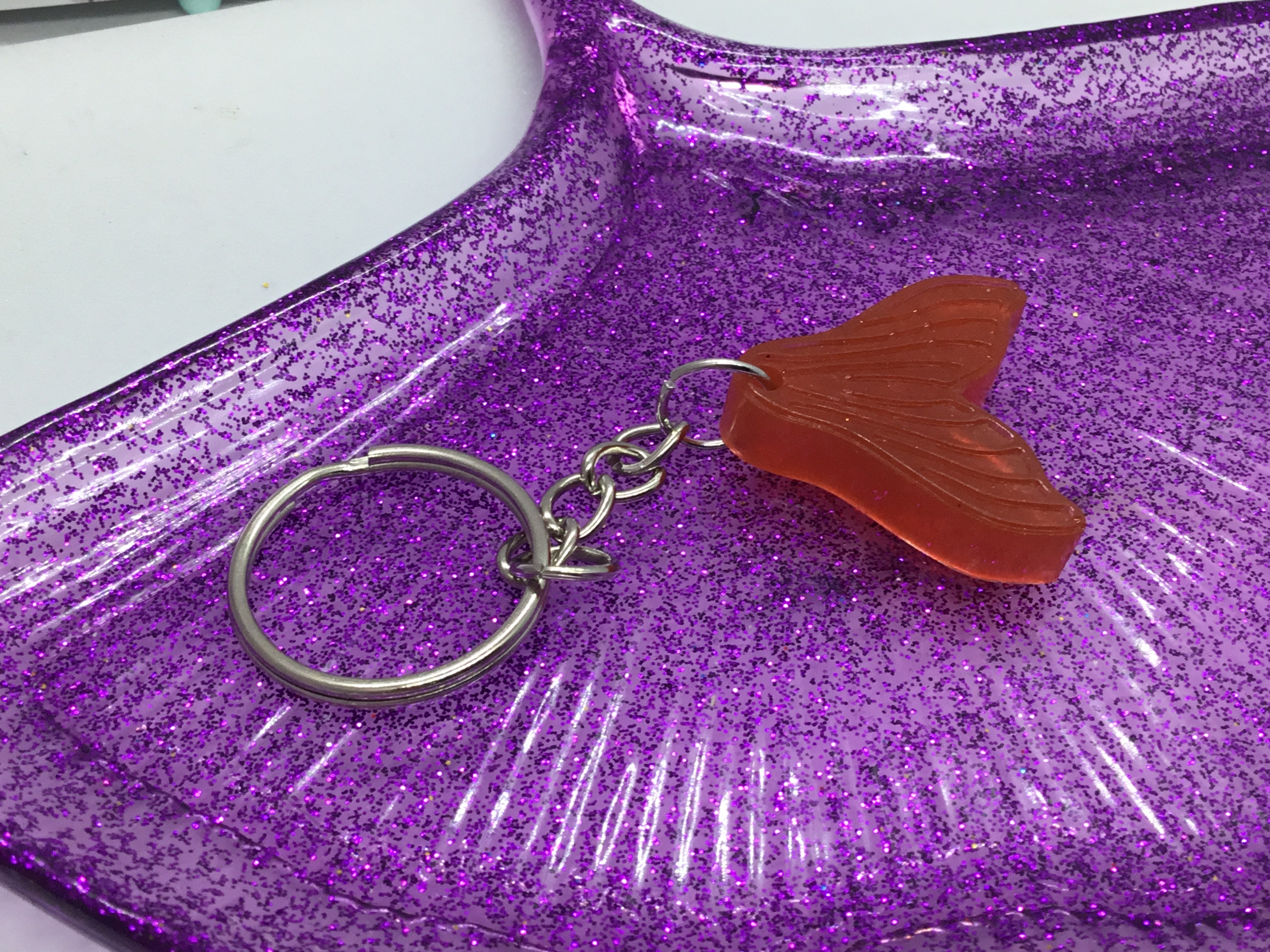 Porte-clés en forme de queue de poisson