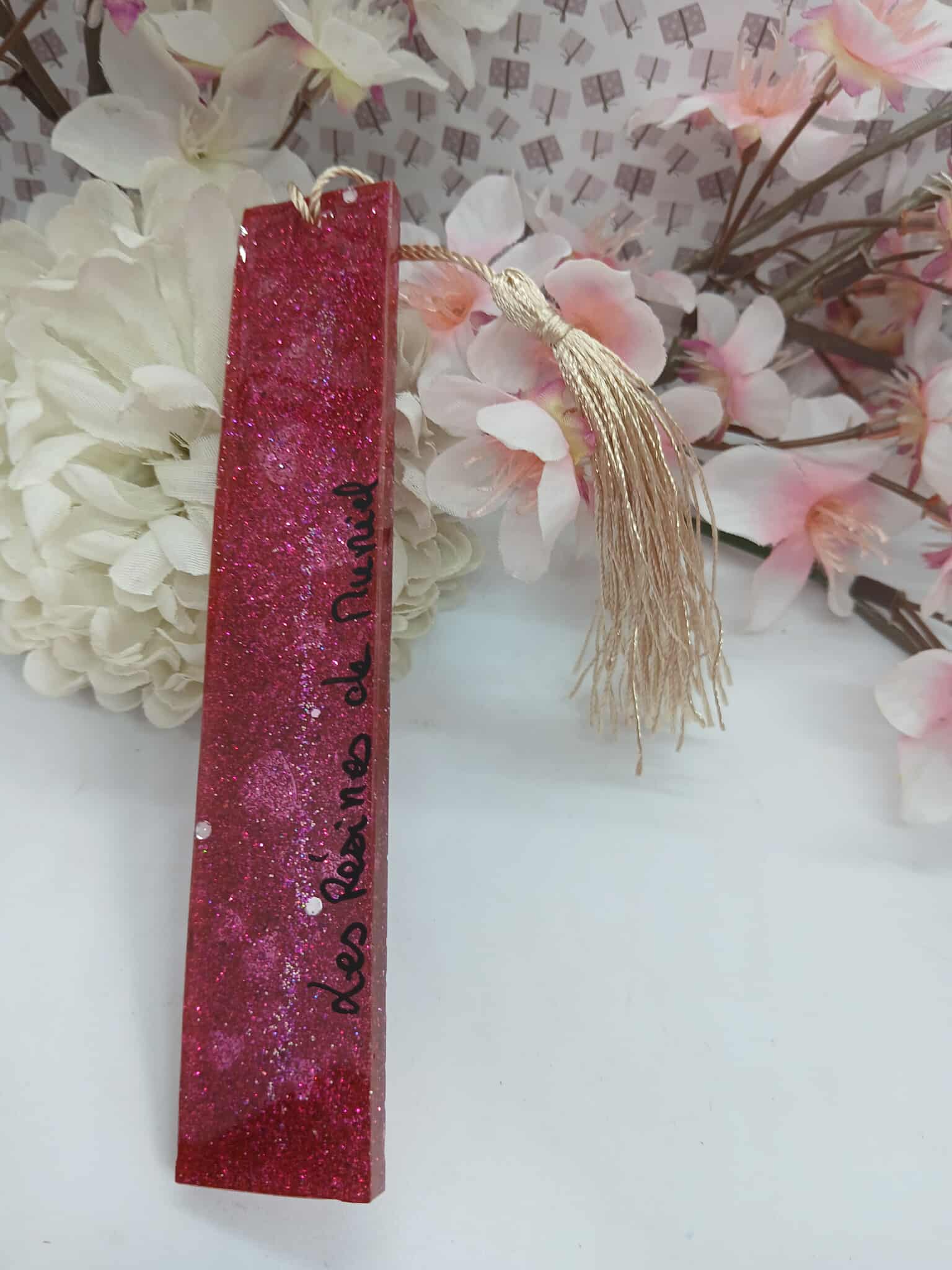 Ensemble de bureau pailleté rose N°2
