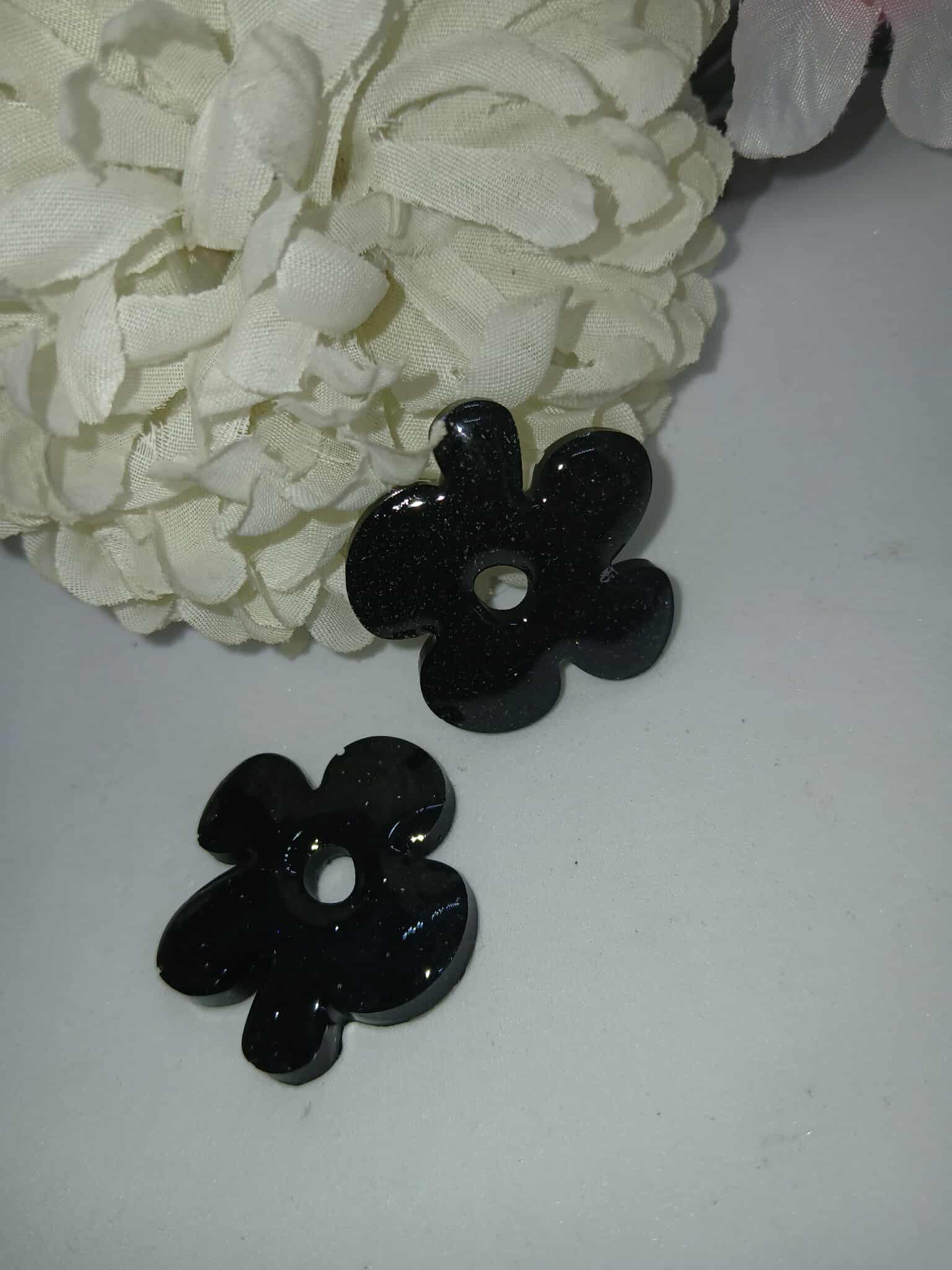 Boucles d'oreilles  nuage N°8 noir 