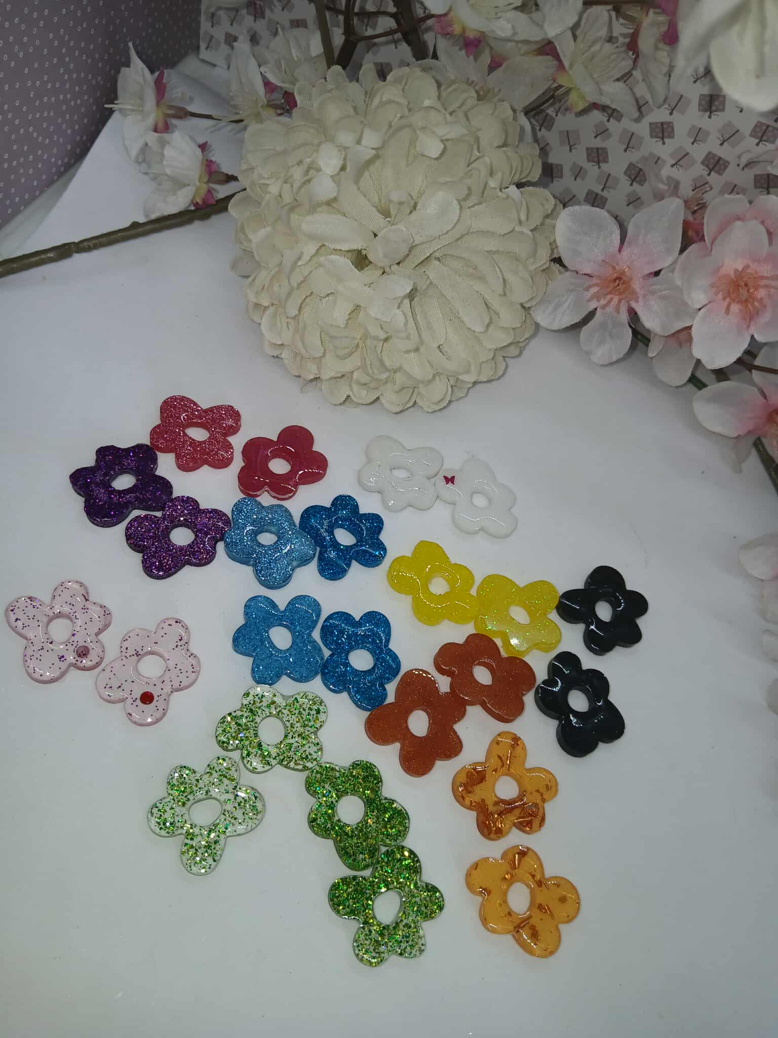 Boucles d'oreille petit nuage N°1 orange feuille mordoré