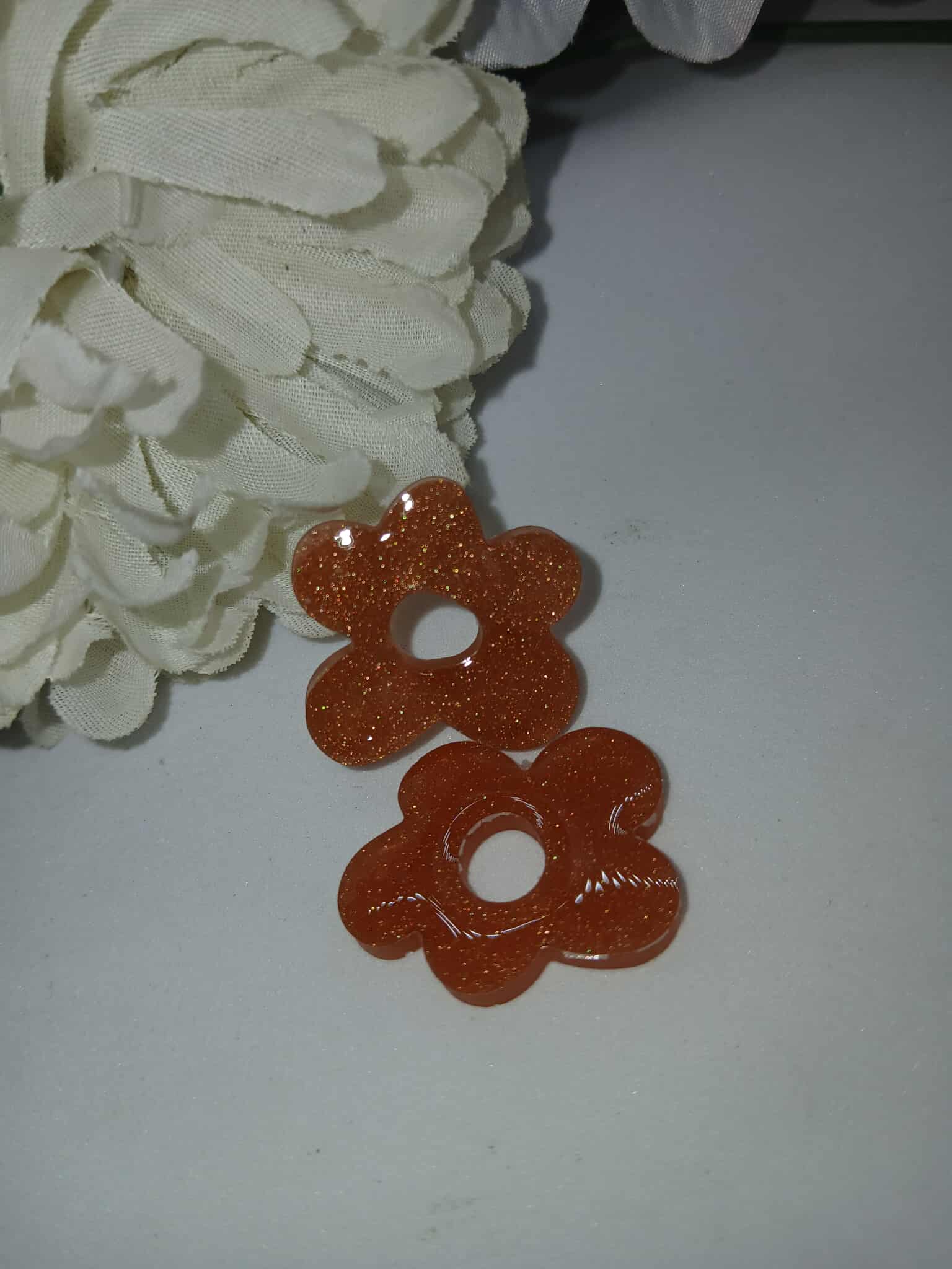 Boucle d'oreilles en forme de nuage N°1 marron