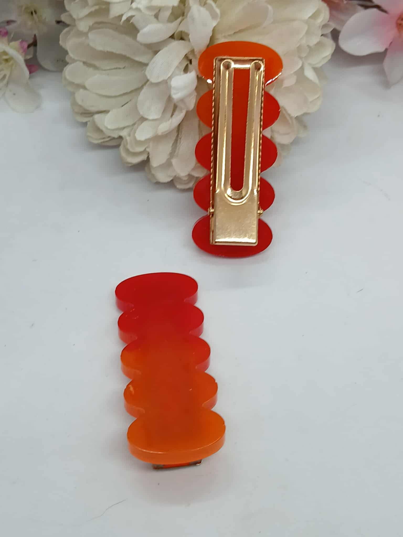 Barrette à cheveux SOLEIL orange 