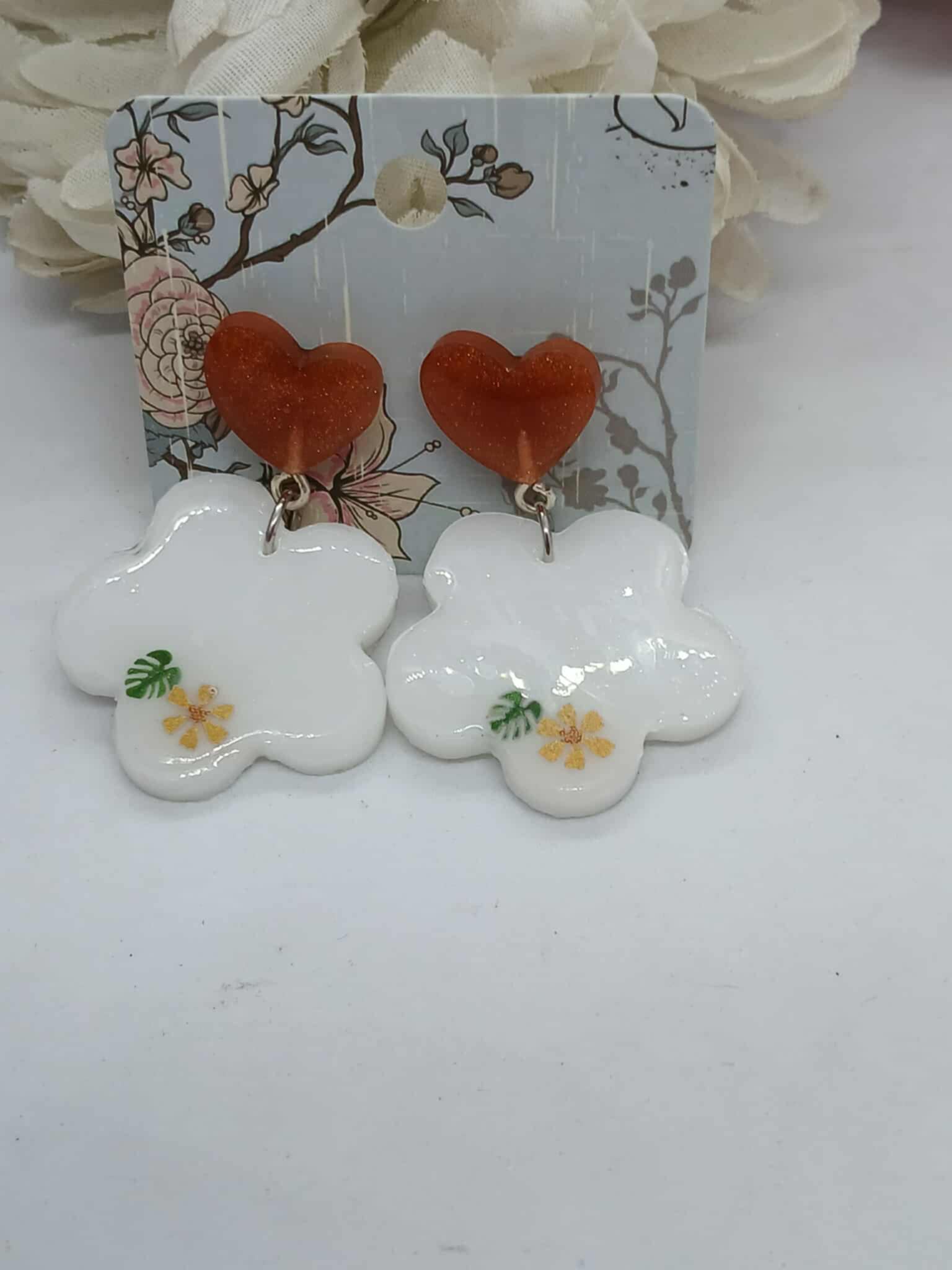 Boucles d'oreilles en forme de fleur