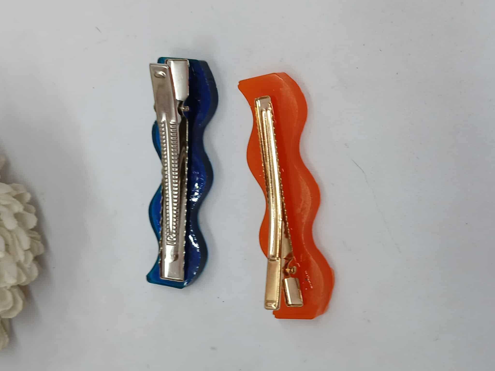Barrettes ELENA bleu ou orange