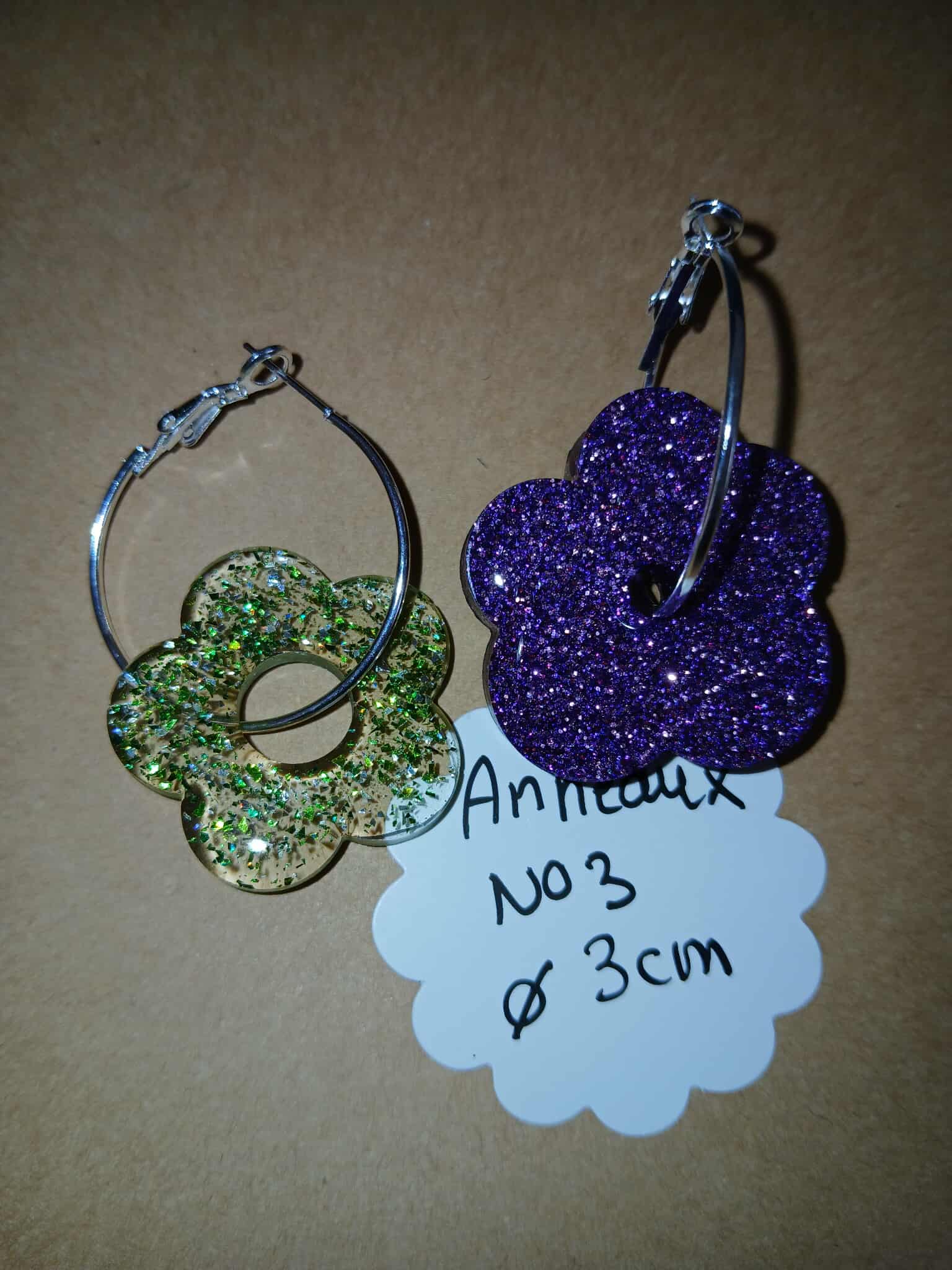 Anneaux Boucles d’oreilles N°3 argenté