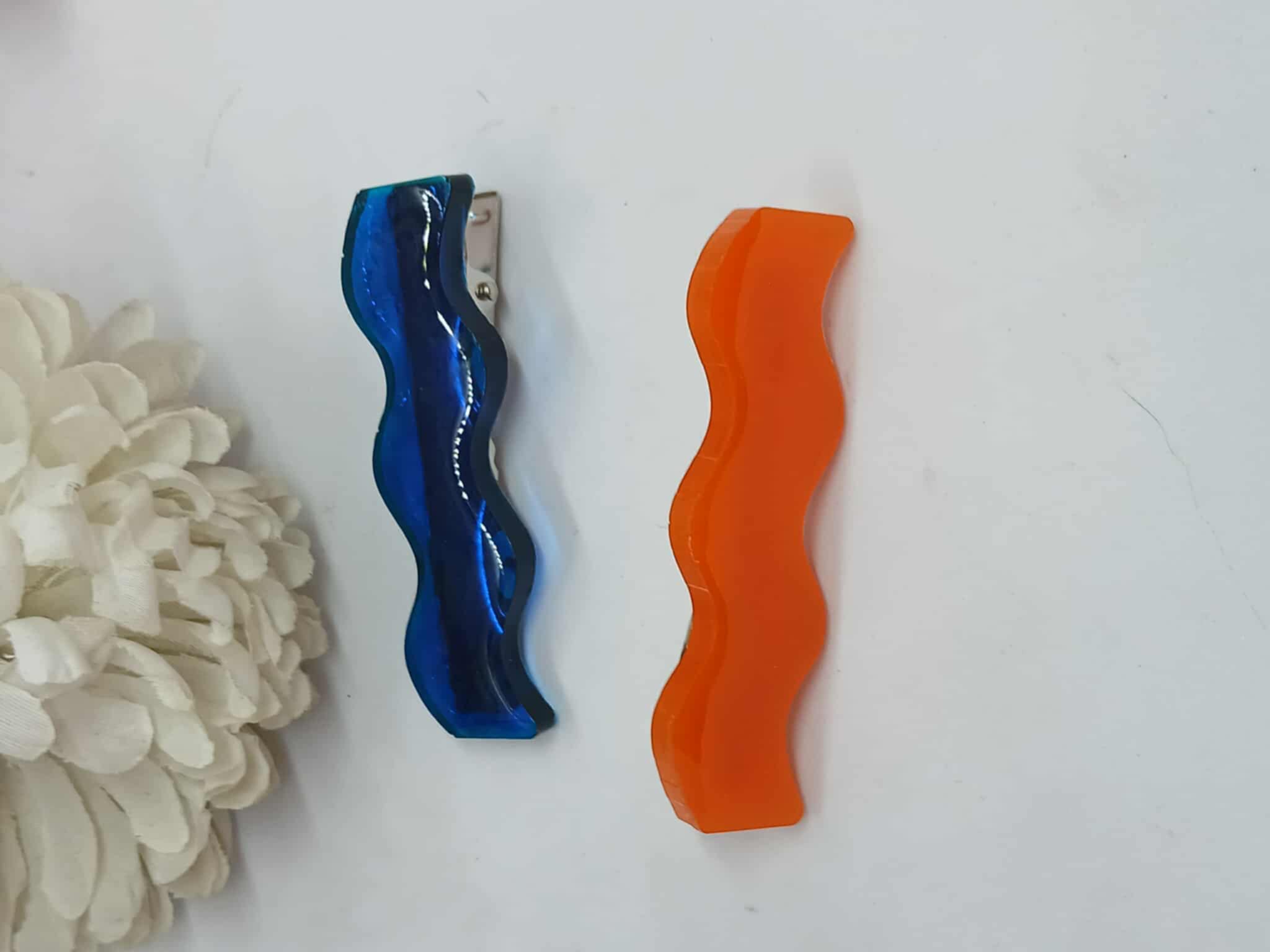 Barrettes ELENA bleu ou orange