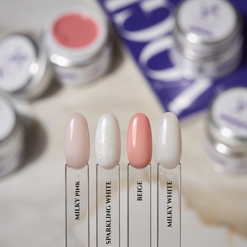 Victoria Boro FAST gel (milky pink / beige / sparkling white / white / clear)