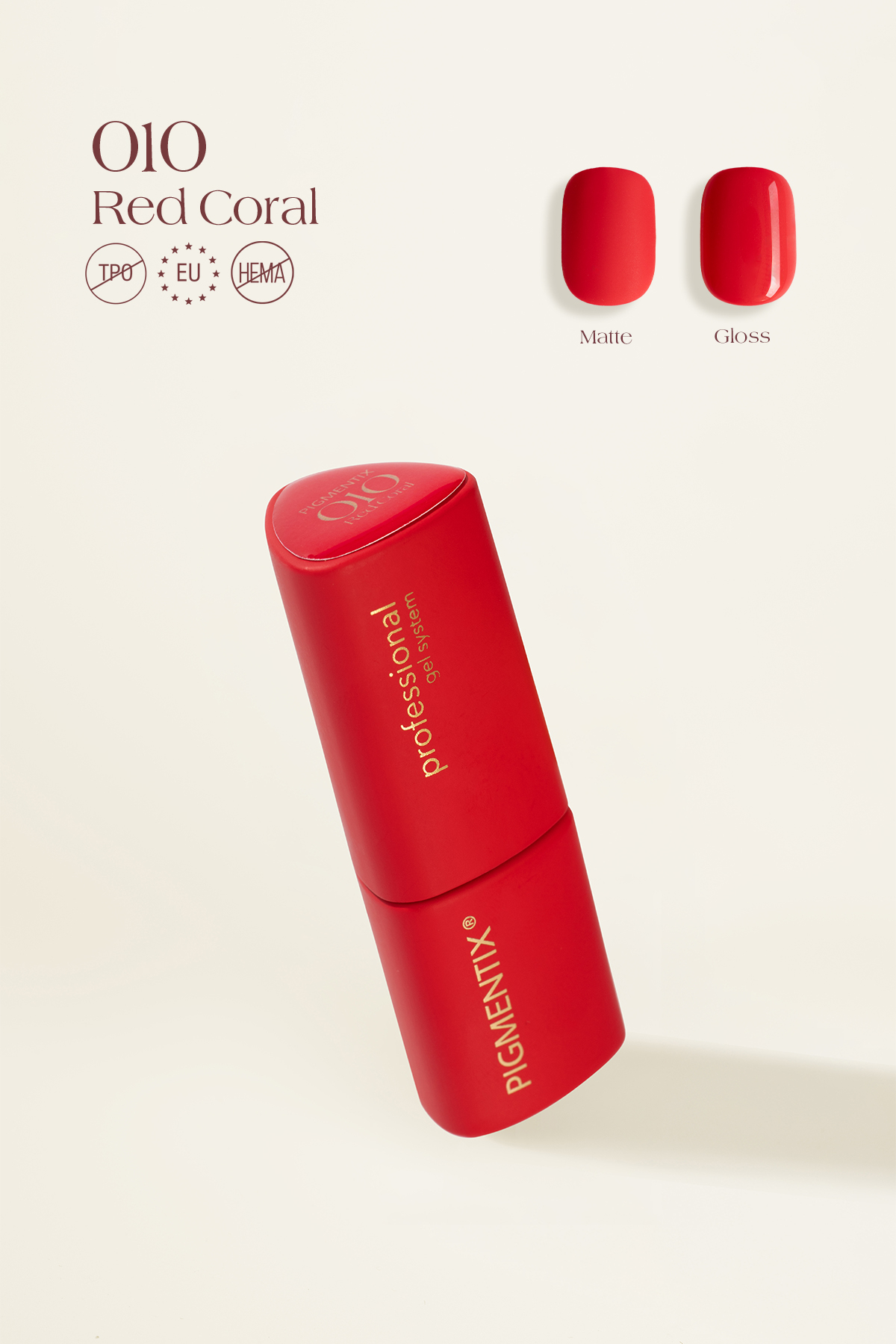 MŪSA NAILS PIGMENTIX® Red Coral 010