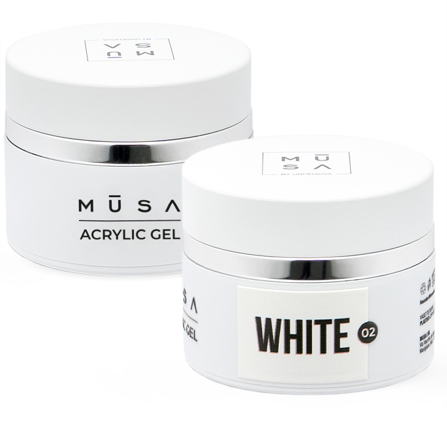 MUSA NAILS Acrylic gel WHITE - 35ml