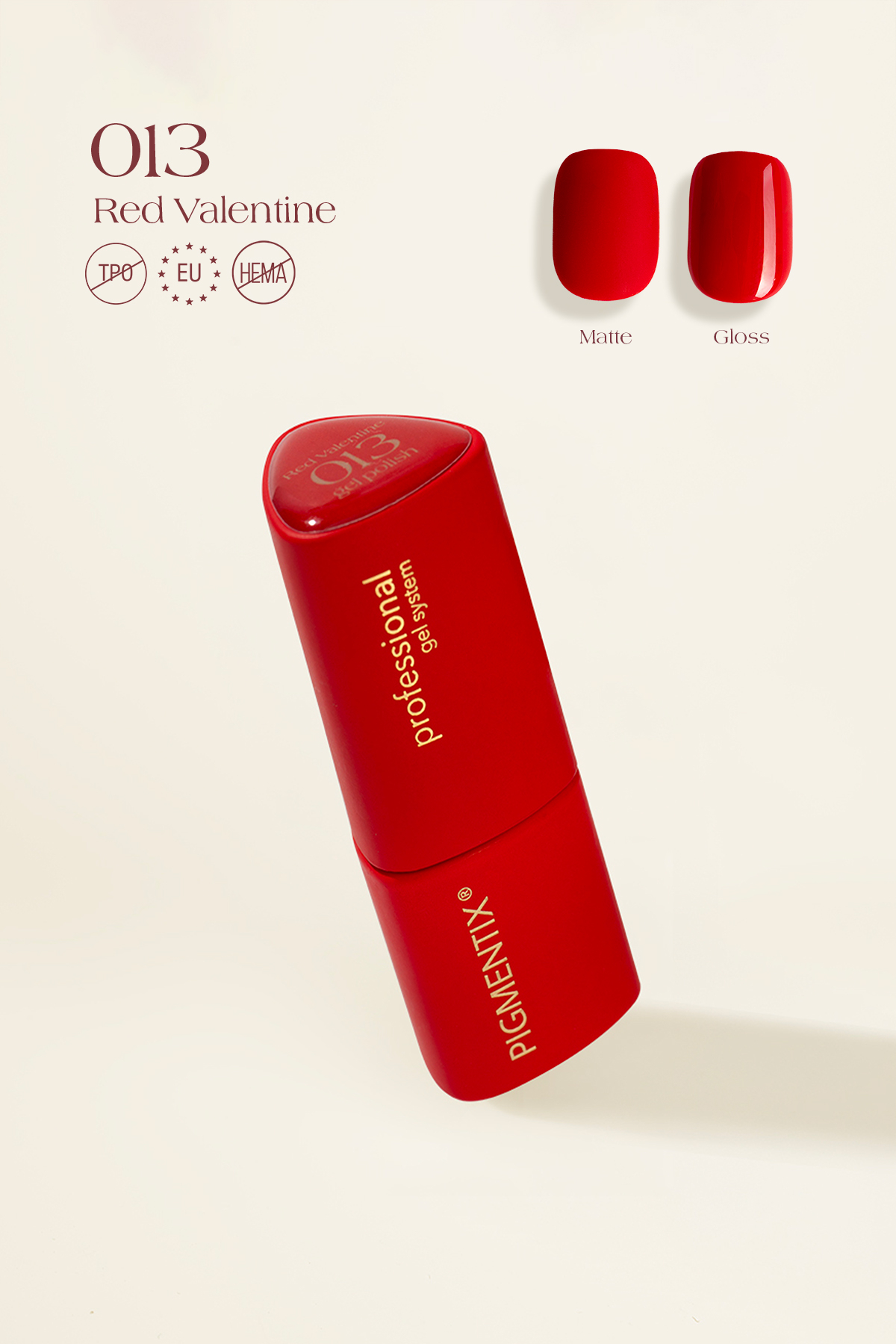 MŪSA NAILS PIGMENTIX® Red Valentine 013