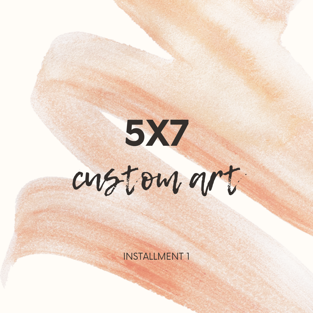 Installment 1 of 2 5x7 custom watercolor painting