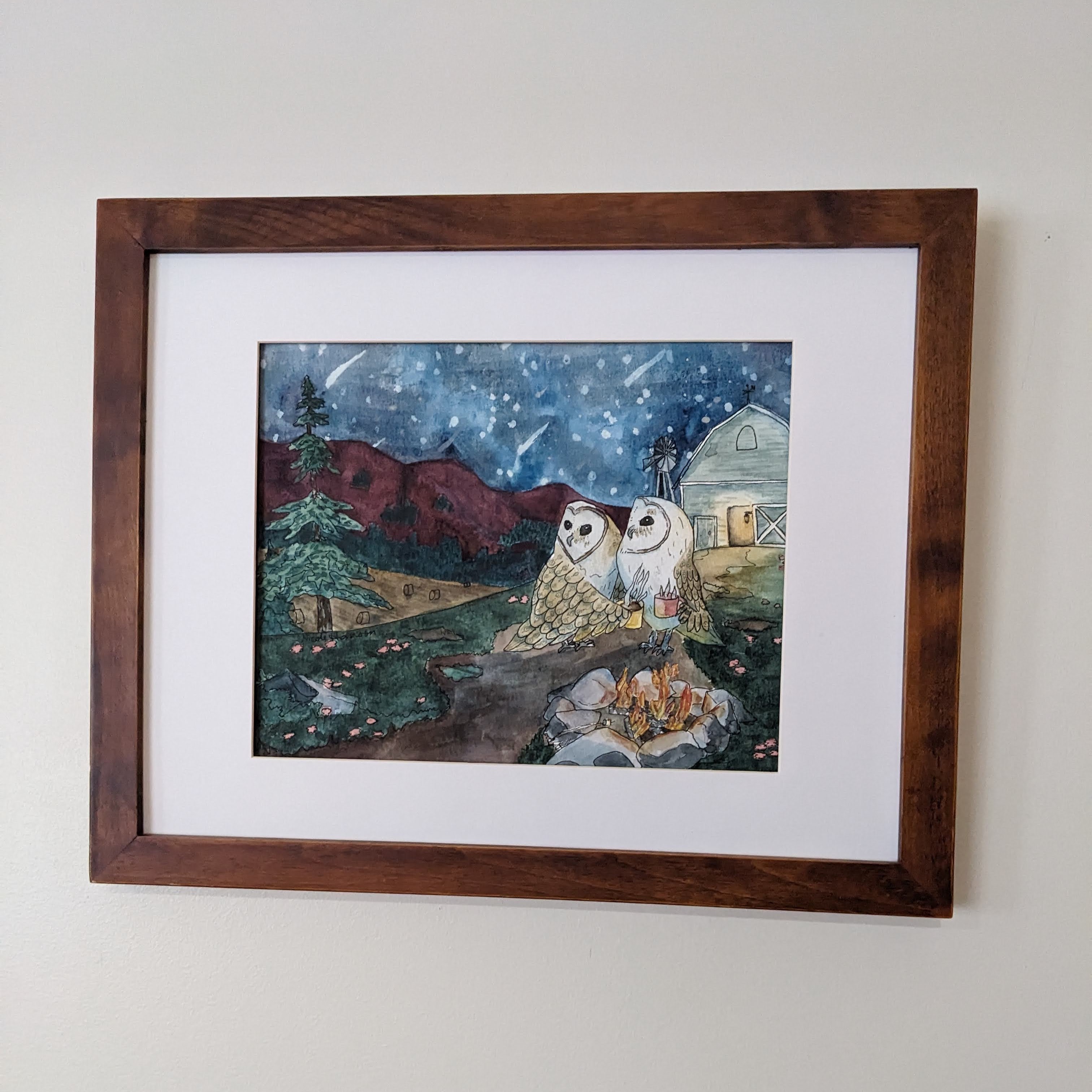Meteor Shower, Original, Framed