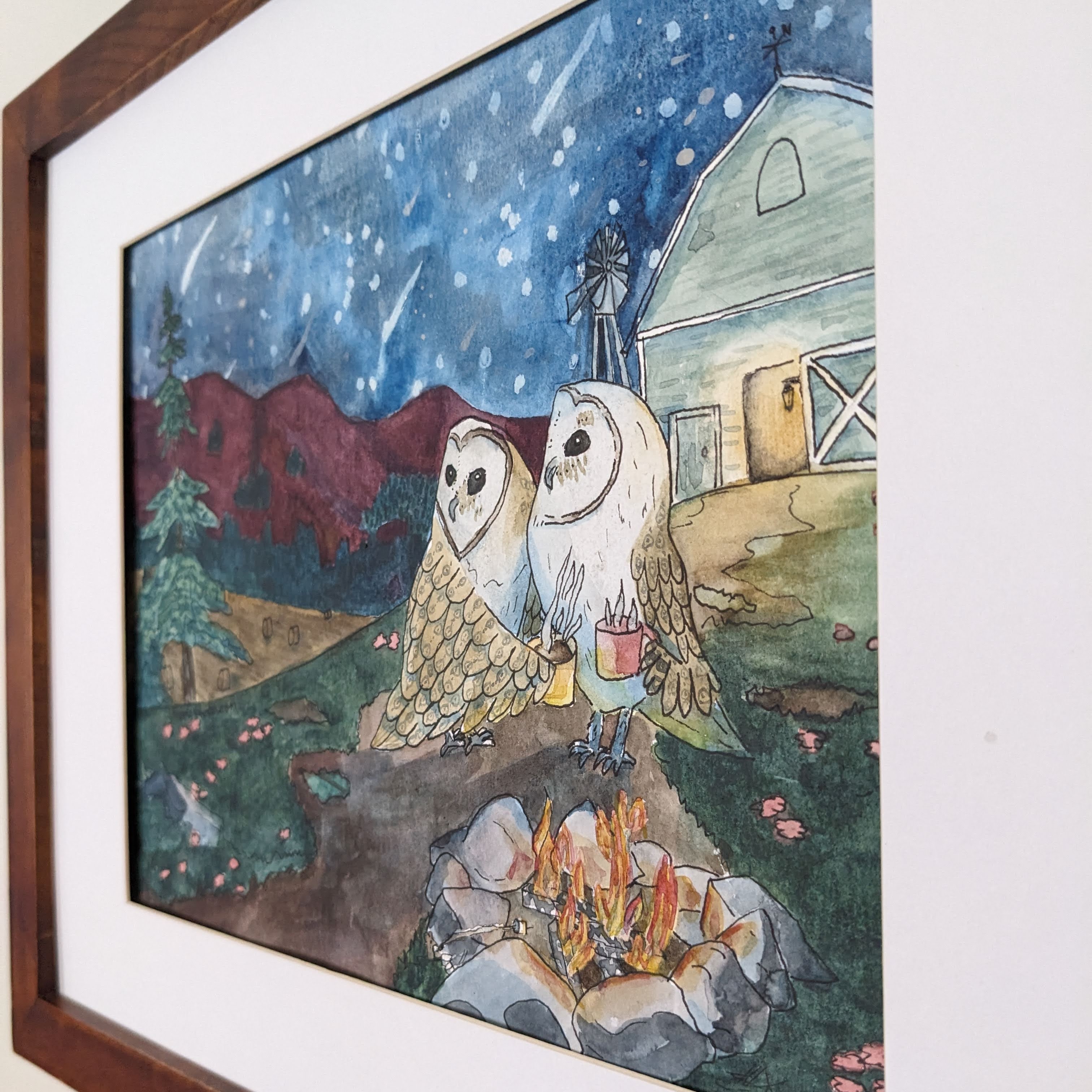 Meteor Shower, Original, Framed