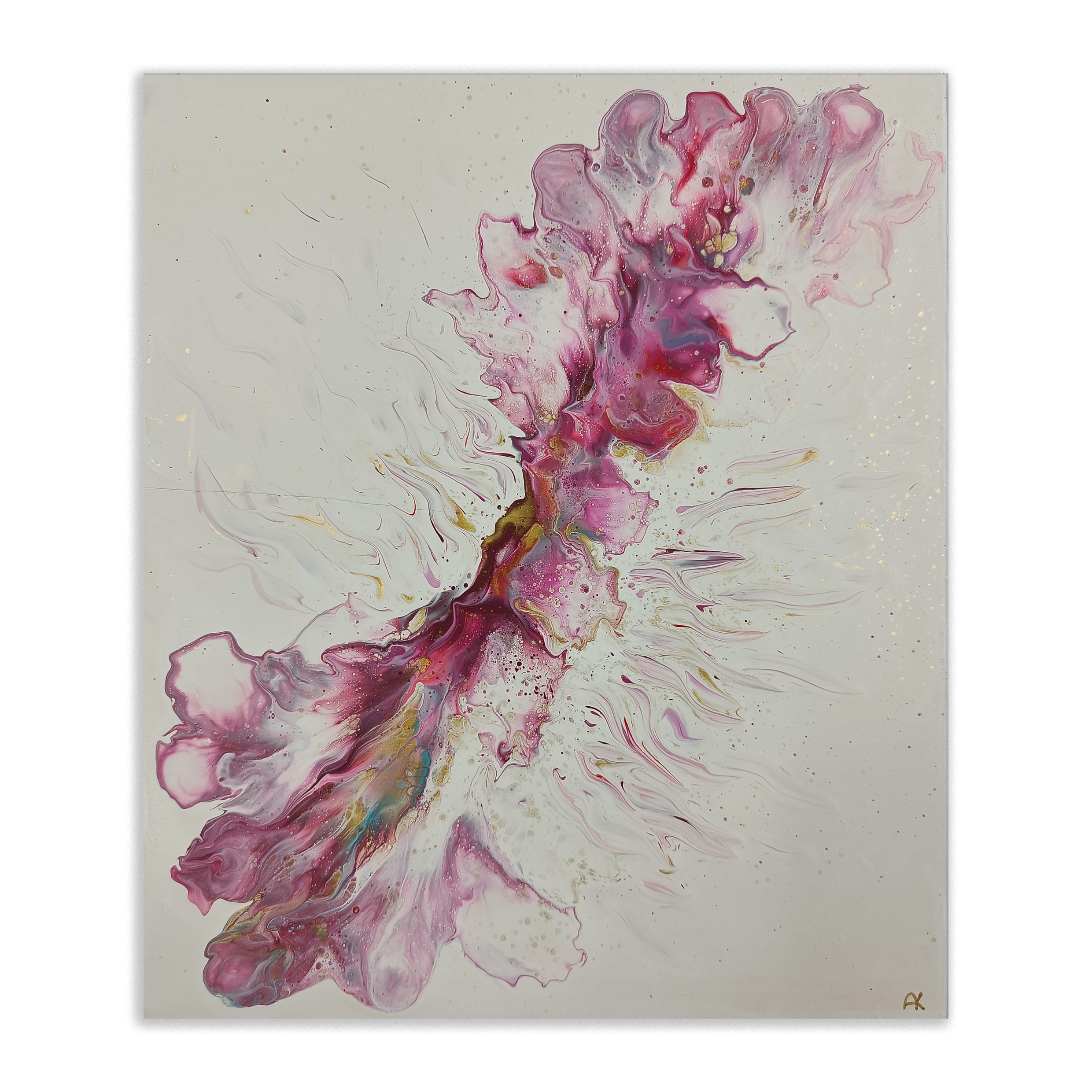 Rosa Löwe  (34,5x40,5cm)