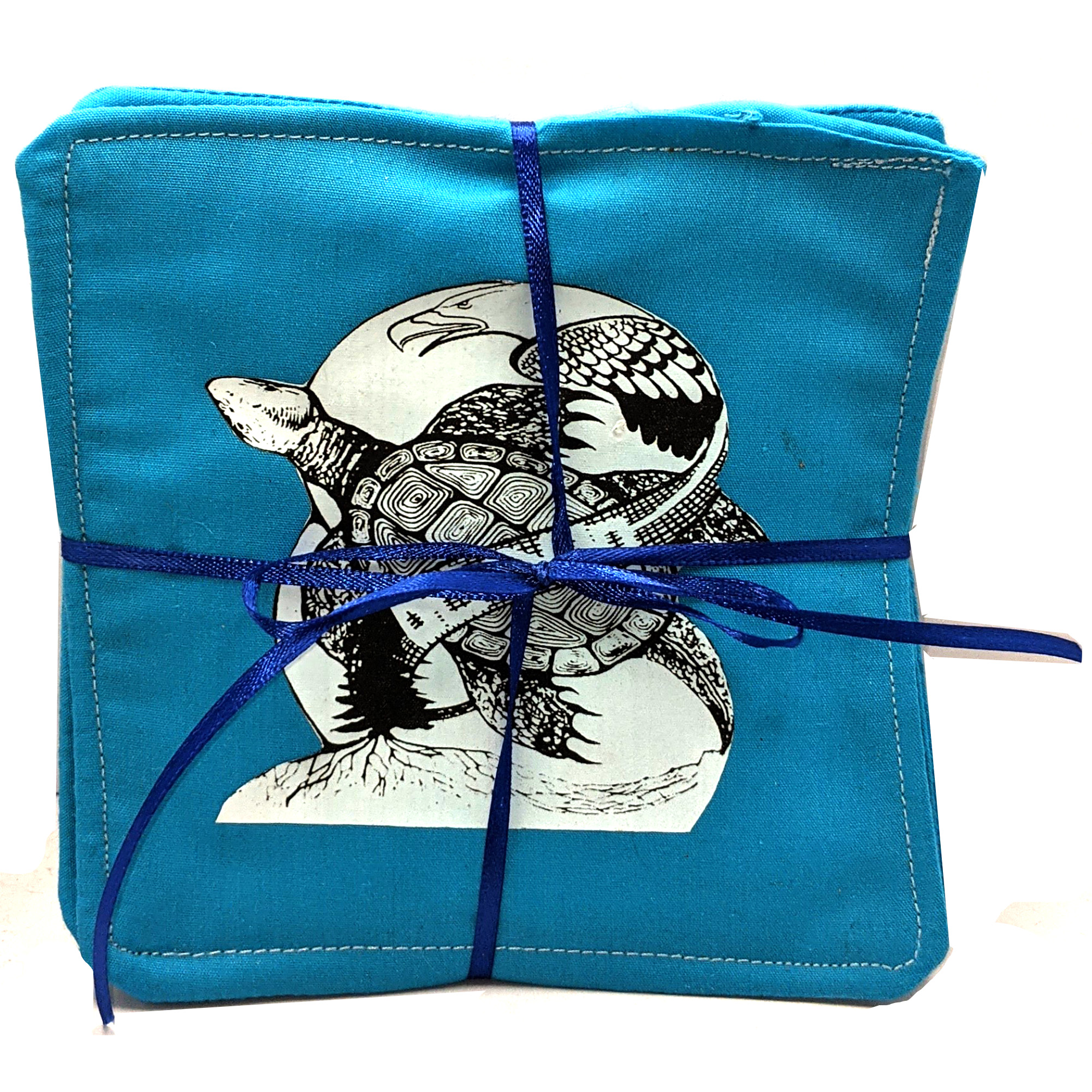 3 pk Blue Turtle Eagle Hot Pads