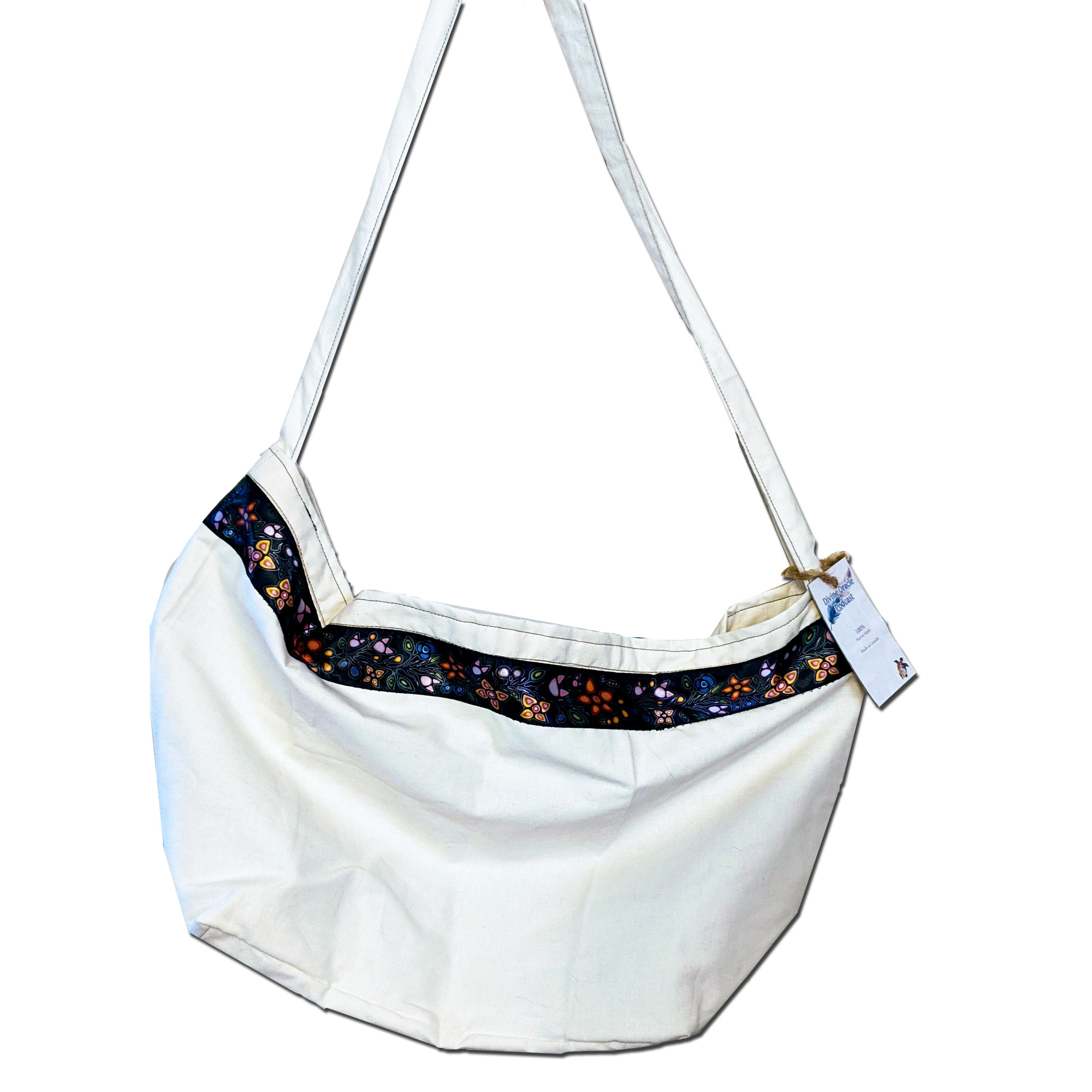 Shoulder Bag Beige Flower