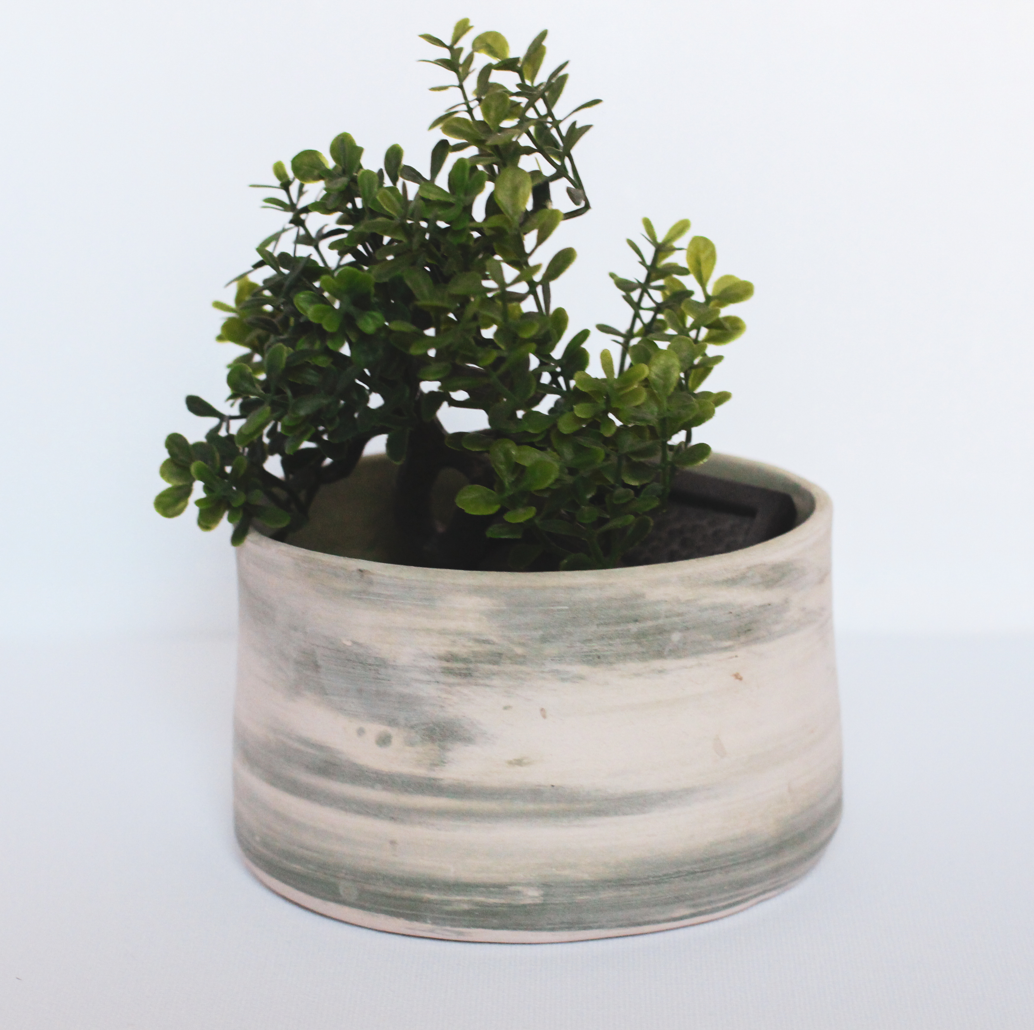 Green Clay Planter