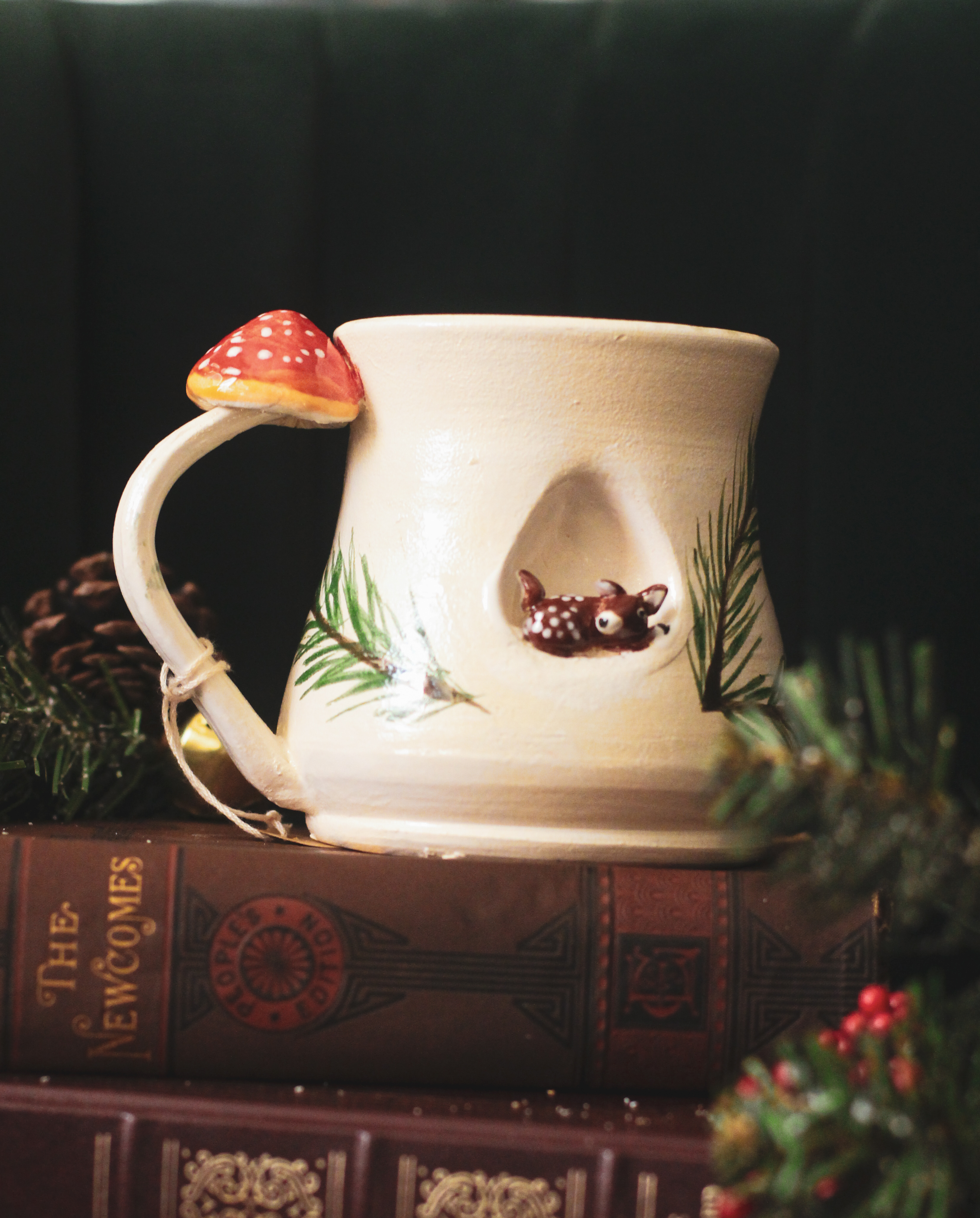 Deer Mushroom Mug 16oz