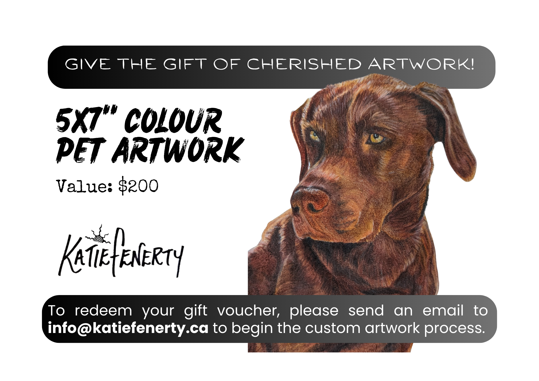 5 x 7" Colour Pet Artwork