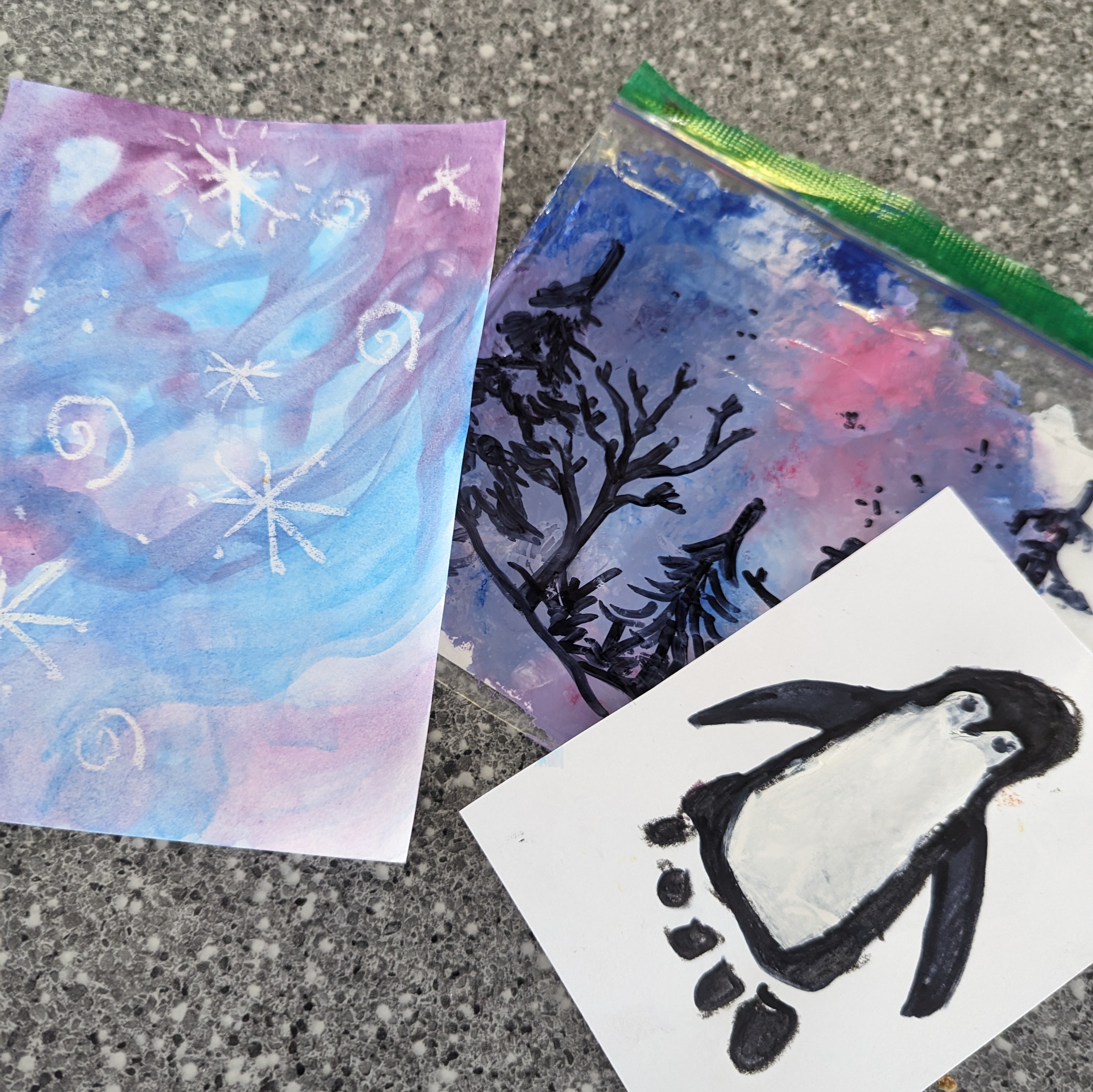 Winter Art with Baby