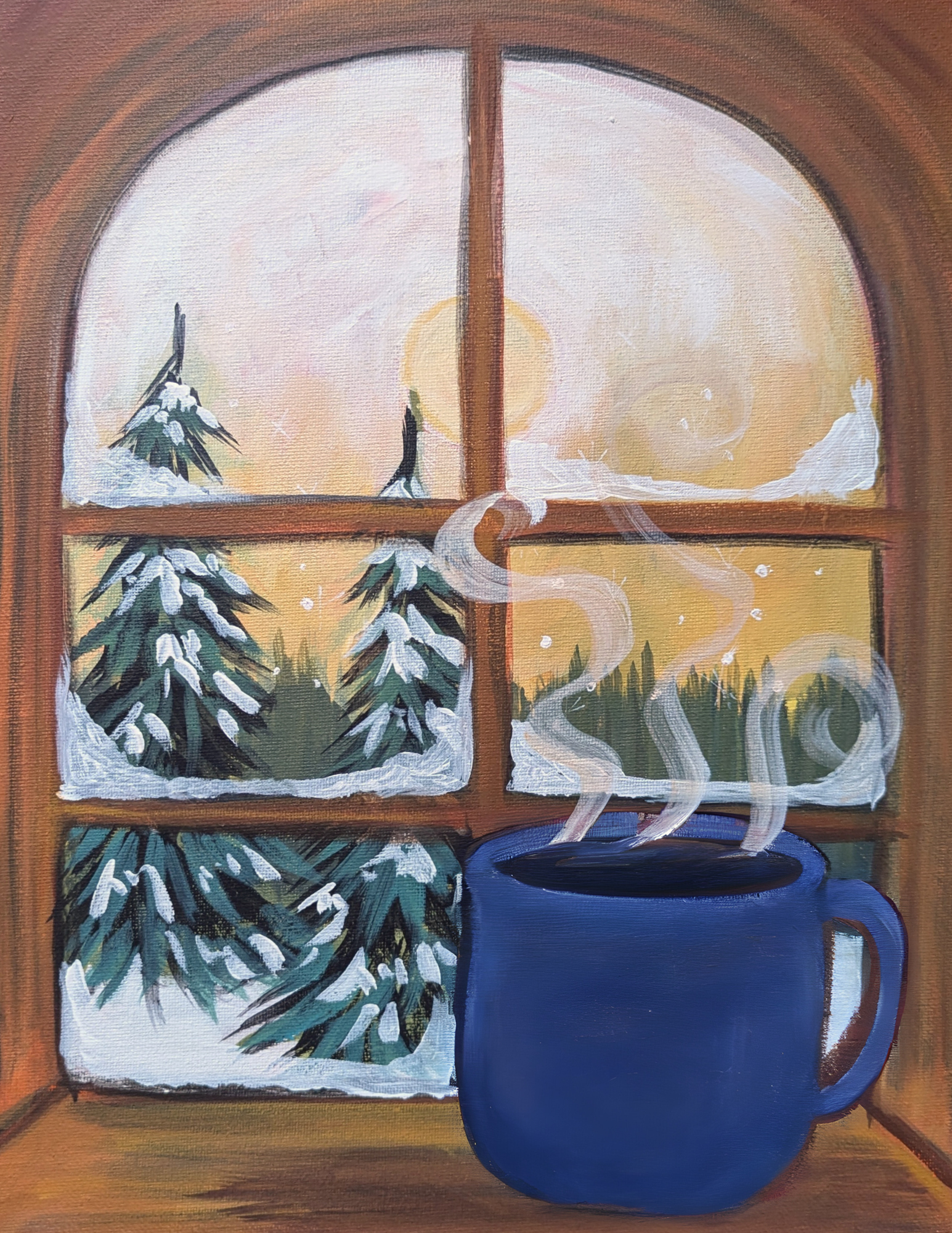 "Winter Window" Paint Along @ Respect is Burning