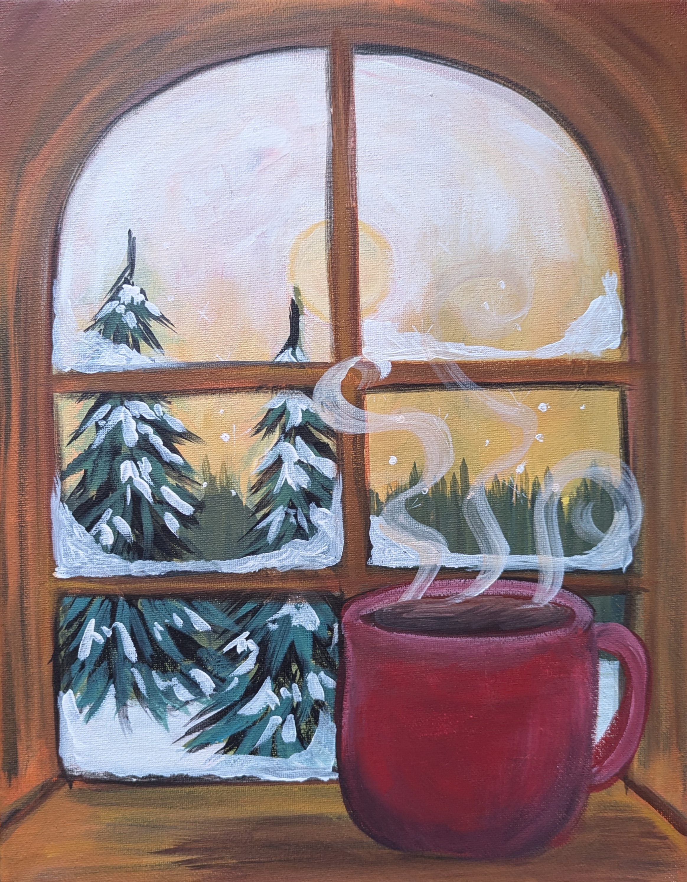 "Winter Window" Paint Along @ Respect is Burning