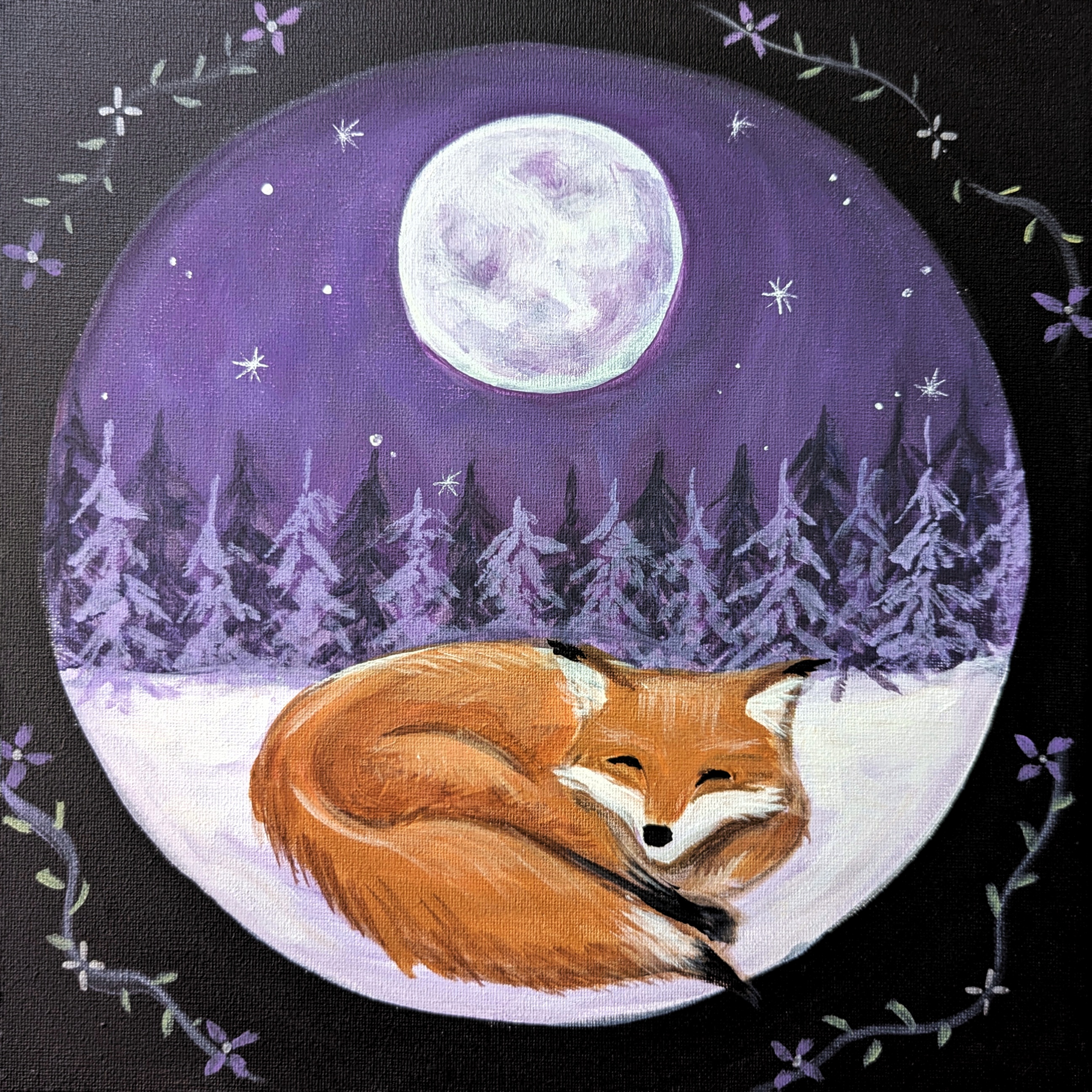 "Fox In The Snow" Paint Along @ Respect is Burning