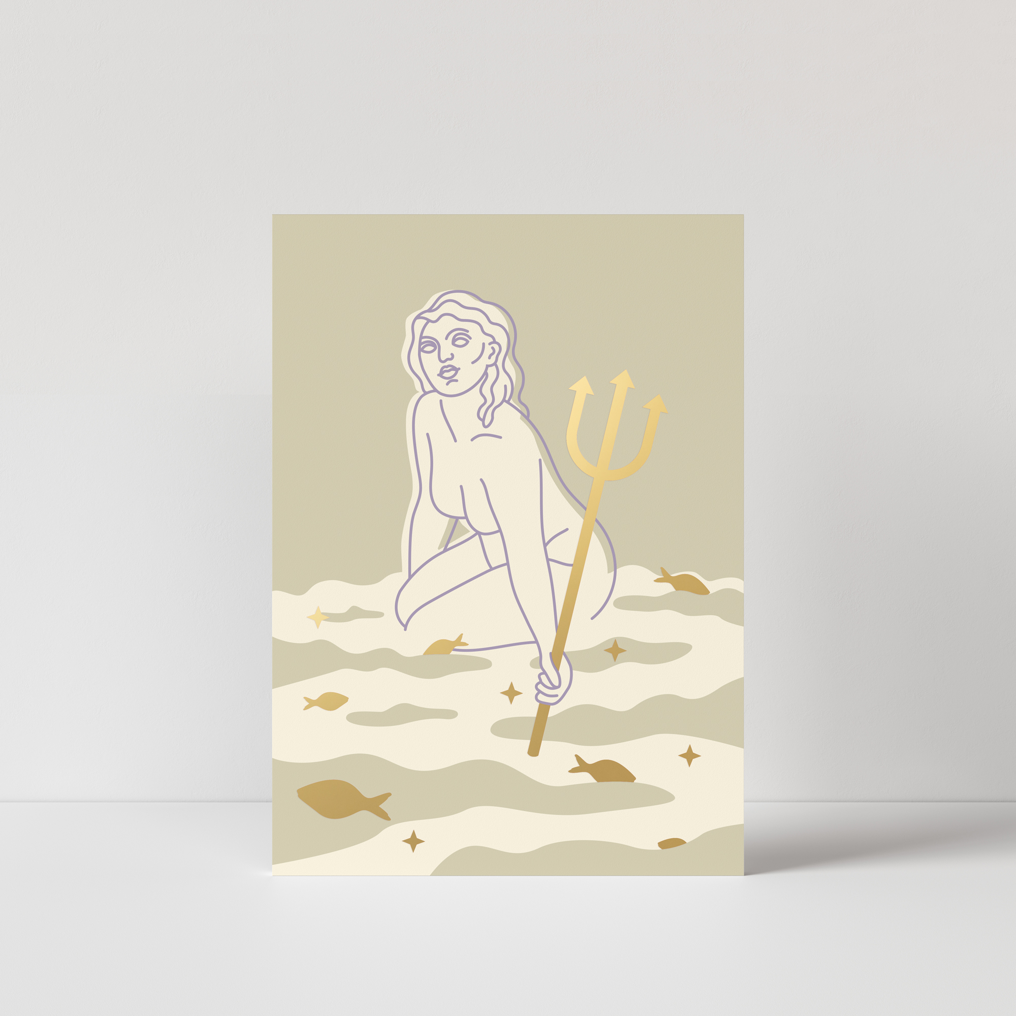 A6 Postkarte Sternzeichen Wassermann