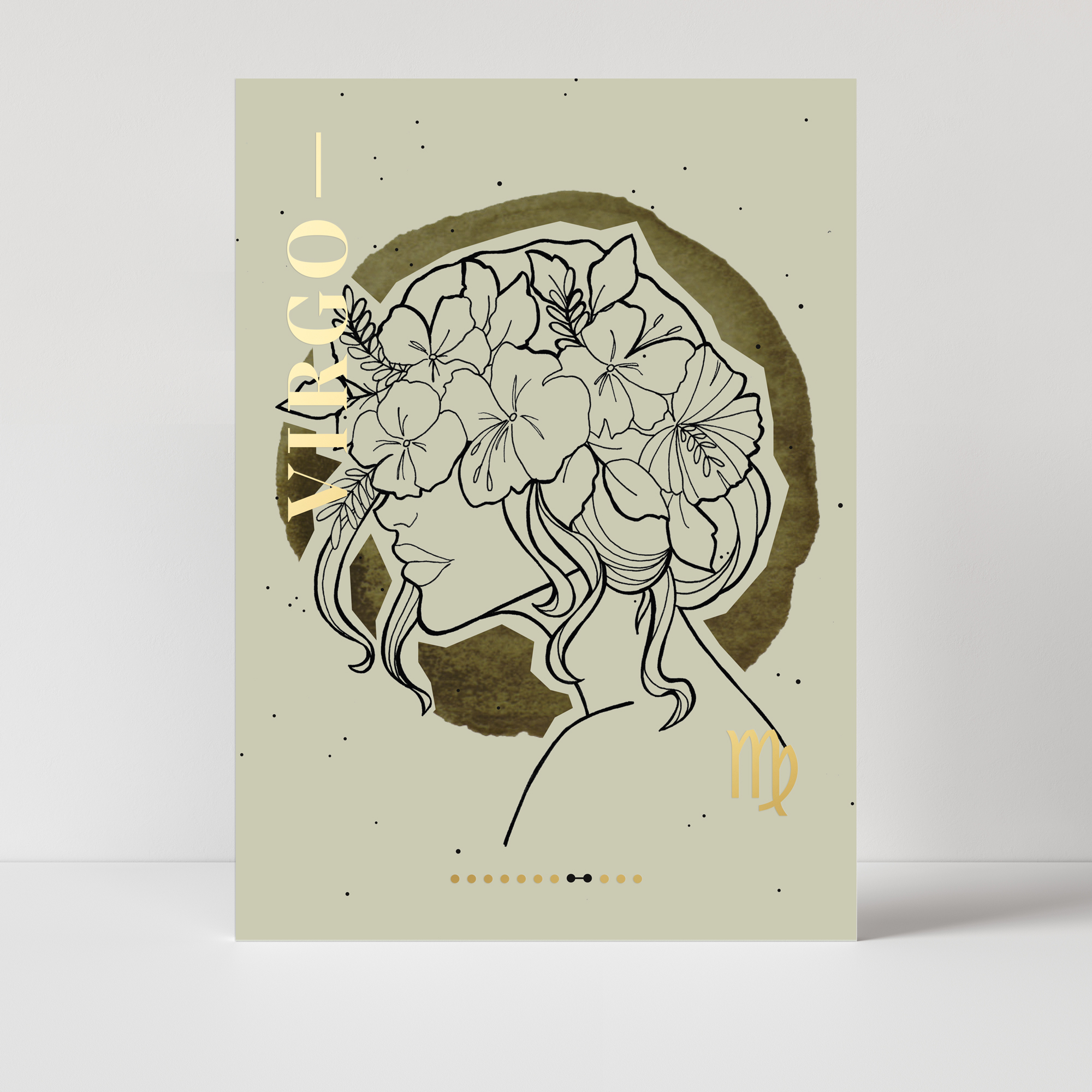 A5 Postkarte Sternzeichen Jungfrau