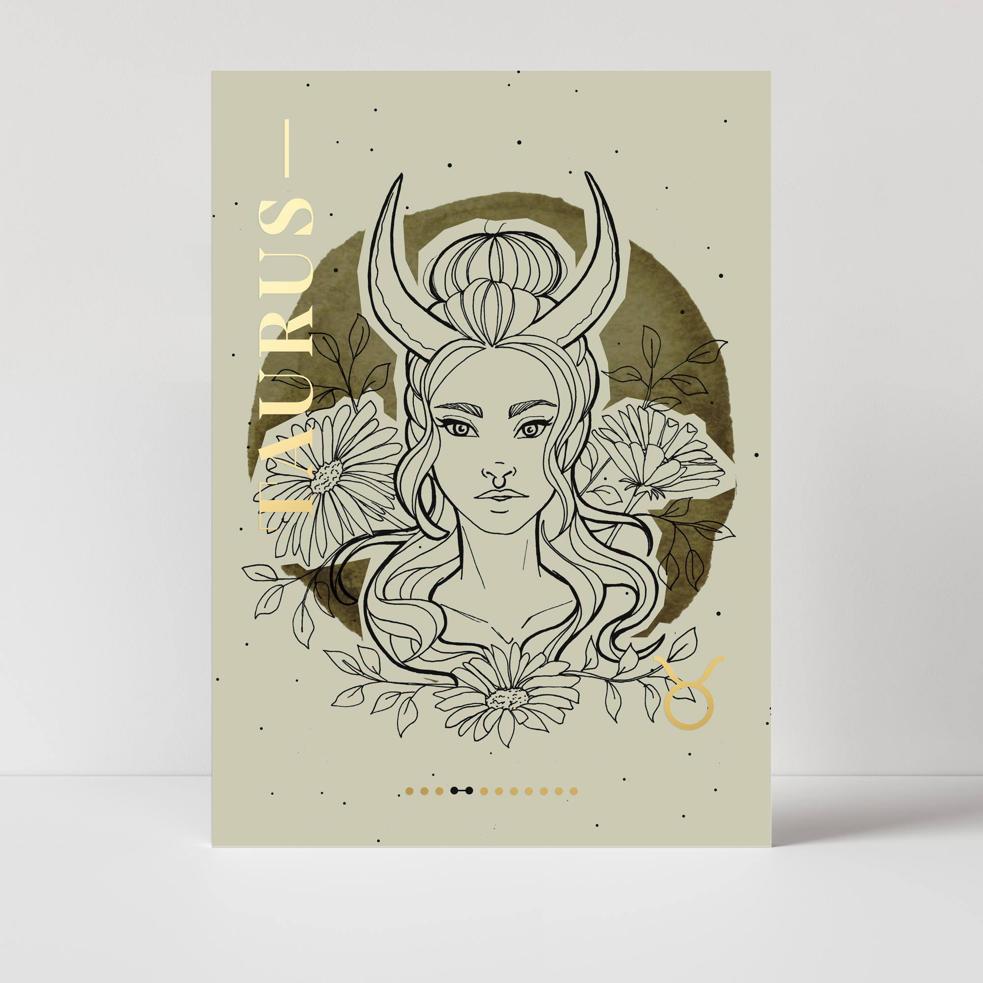 A5 Postkarte Sternzeichen Stier